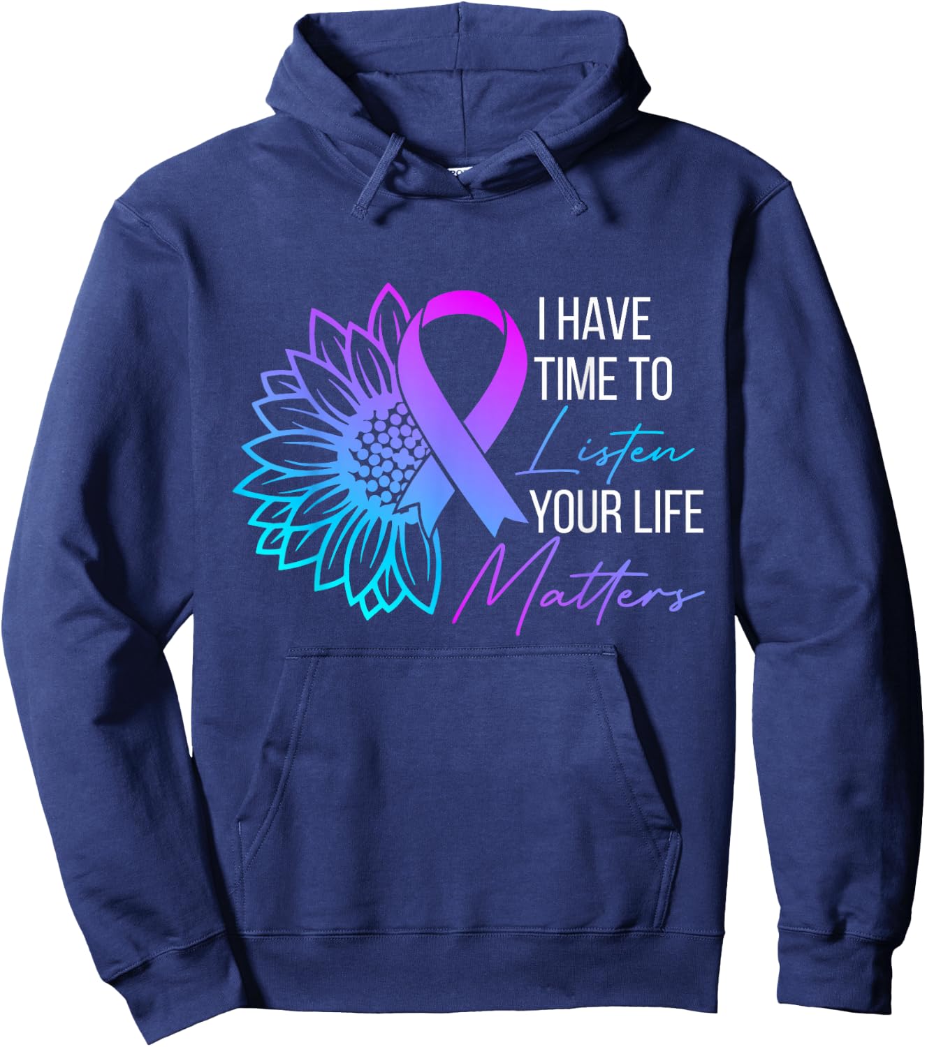 I Have Time To Listen Mental Health Suicide Awareness Women Hoodie - Hoodie | Navy