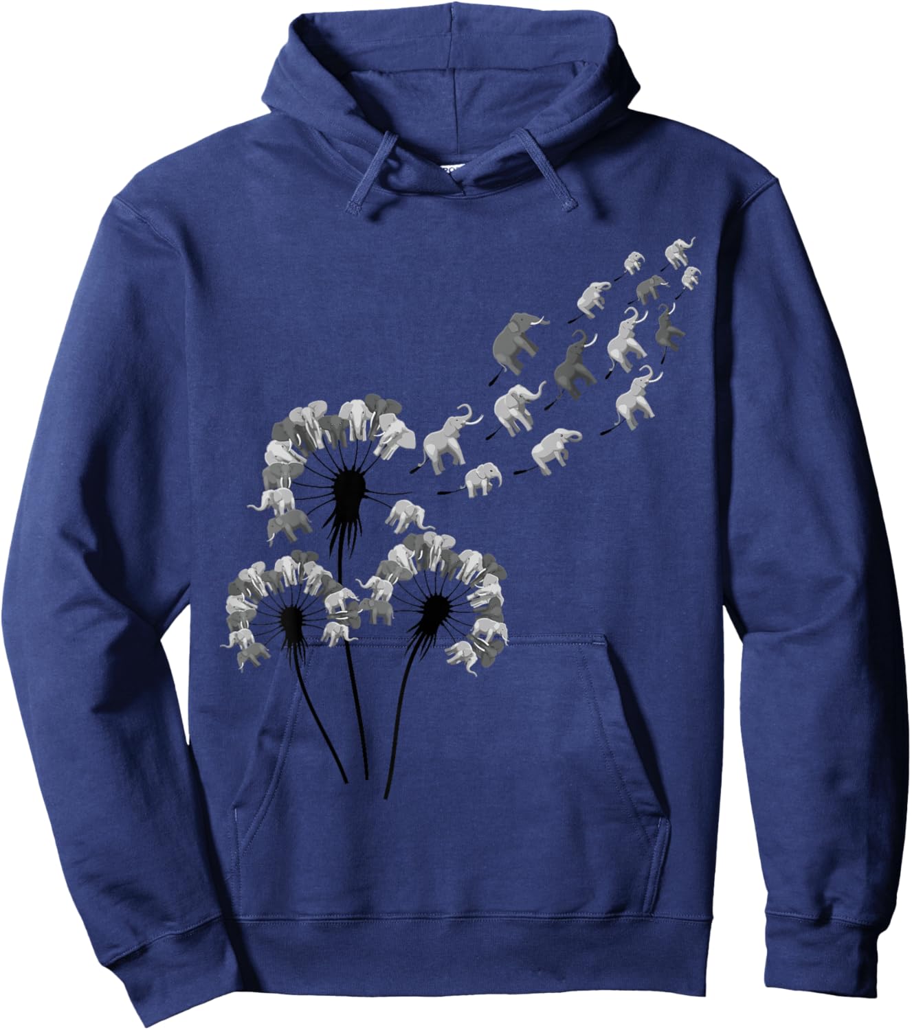 Dandelion Elephants Shirt for Elephant Lover Elephant Hoodie - Hoodie | Navy
