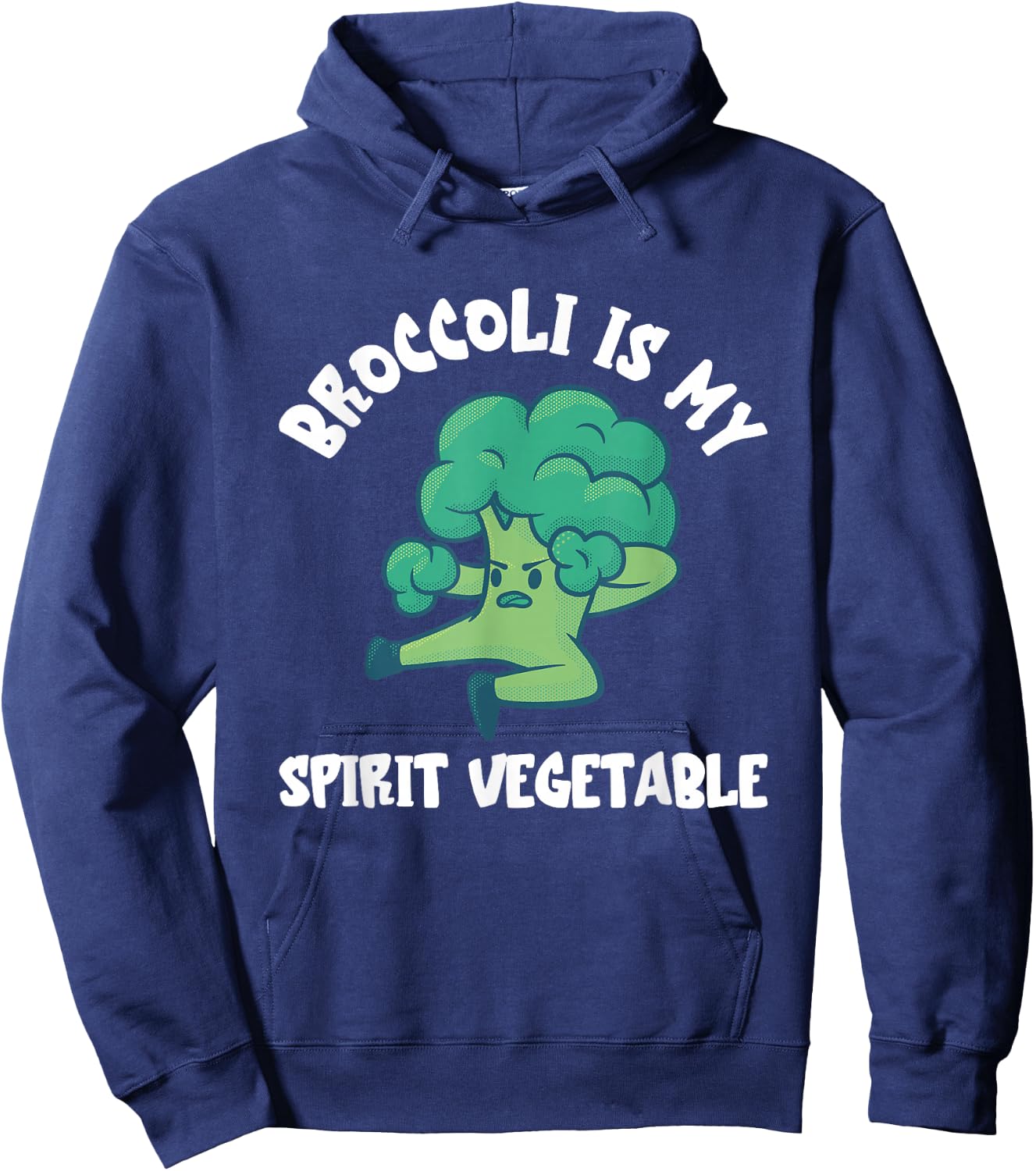 Broccoli Vegetarian Spirit Vegetable Veggie Eating Broccoli Hoodie - Hoodie | Navy