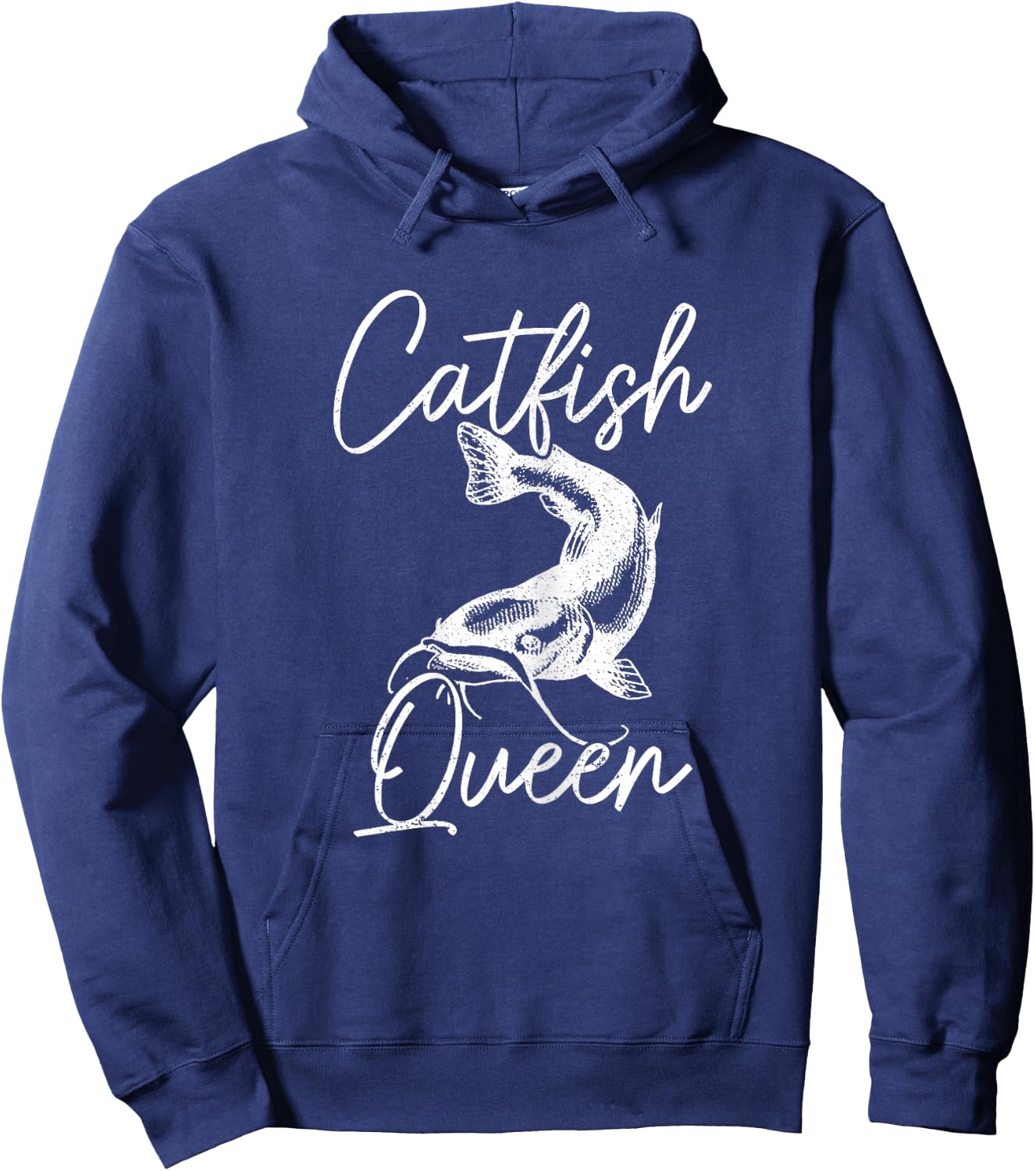 Catfish Queen Catfish Fishing Fisherman Hoodie - Hoodie | Navy
