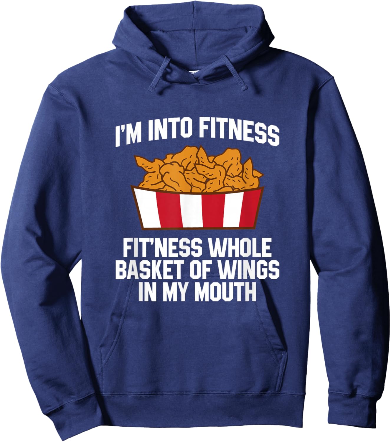 Chicken Wings Quote Hot Wing Fast Food Funny Chicken Wings Hoodie - Hoodie | Navy