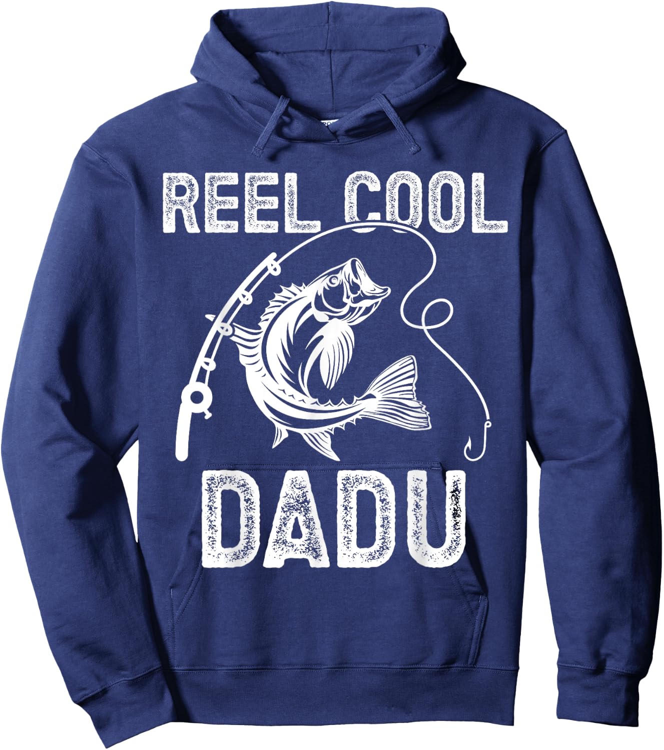 Reel Cool Dadu Fishing for Fisherman Father's Day Hoodie - Hoodie | Navy