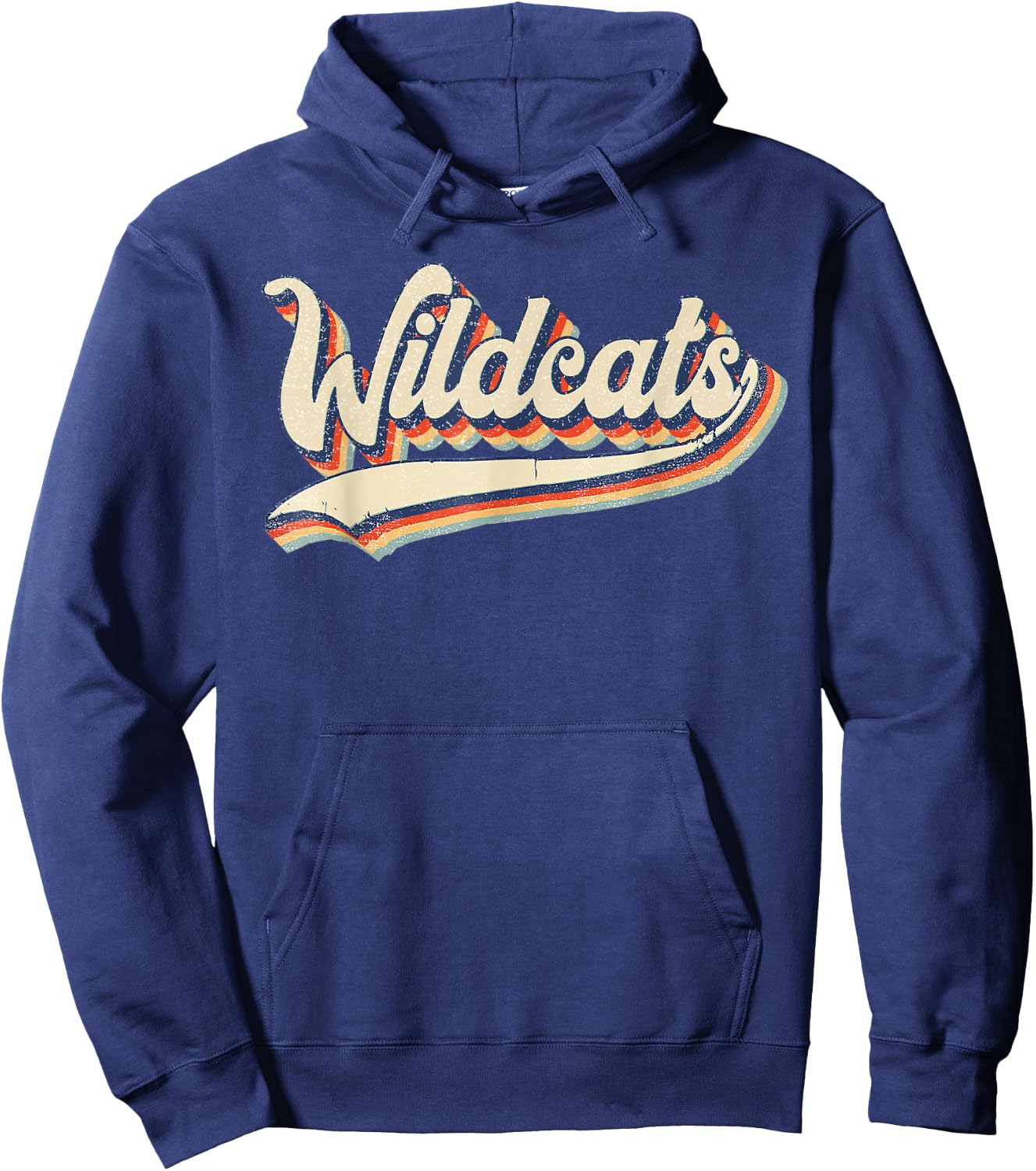 Wildcats School Team Spirit Mascot Hoodie - Hoodie | Navy