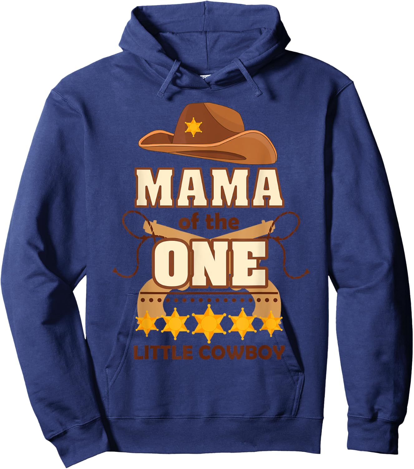 Boy 1st Birthday Mama Cowboy Rodeo Western First Bday Party Hoodie - Hoodie | Navy