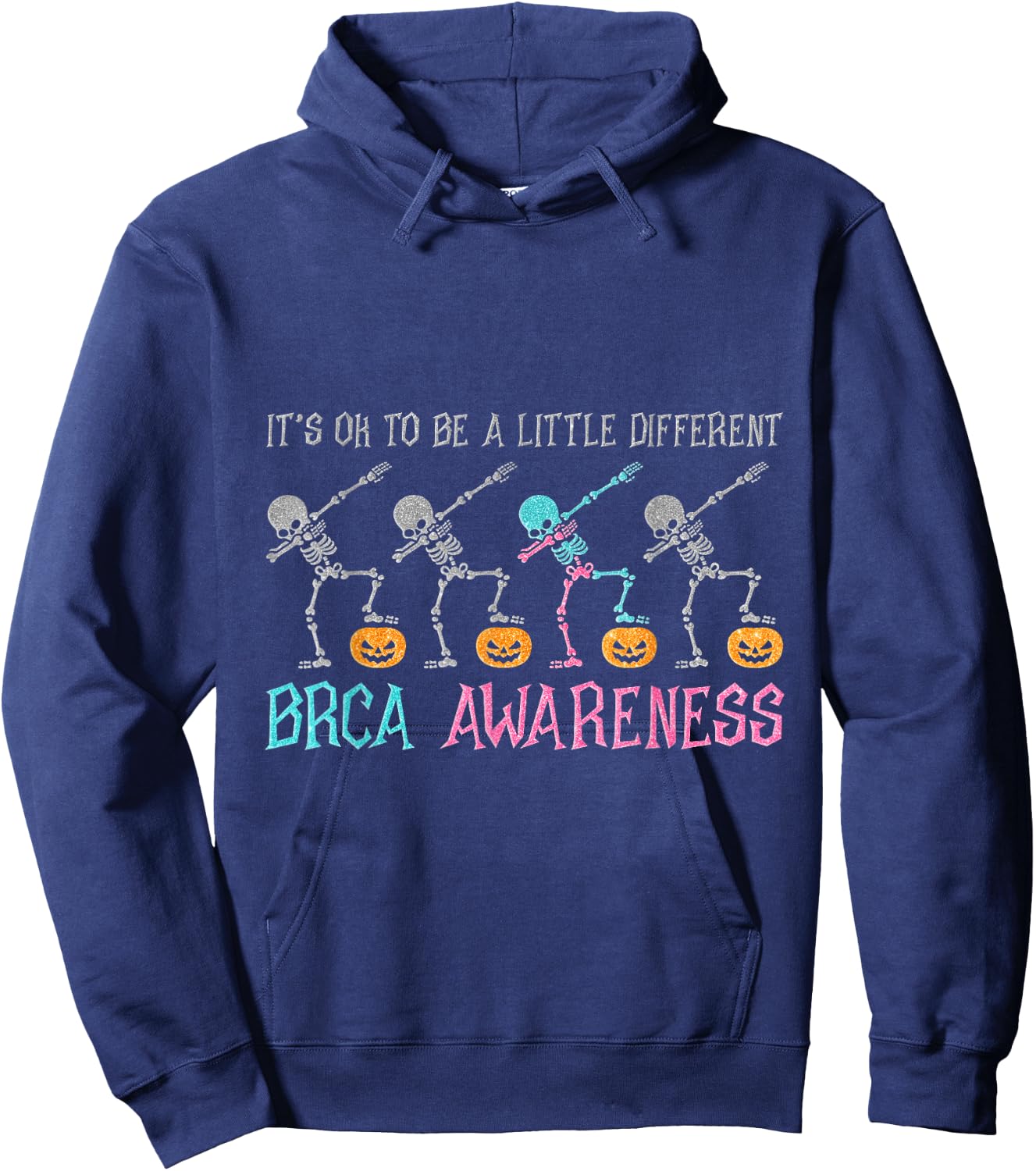It's Ok To Be A Little Different Breast Cancer Awareness Hoodie - Hoodie | Navy