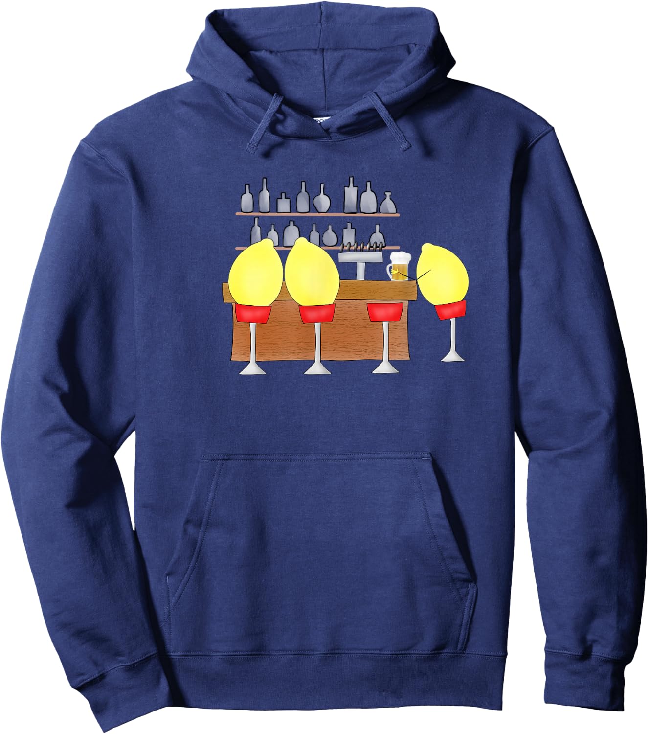 Lemon bar, funny citrus and fruit pun for lovers of sweets Hoodie - Hoodie | Navy