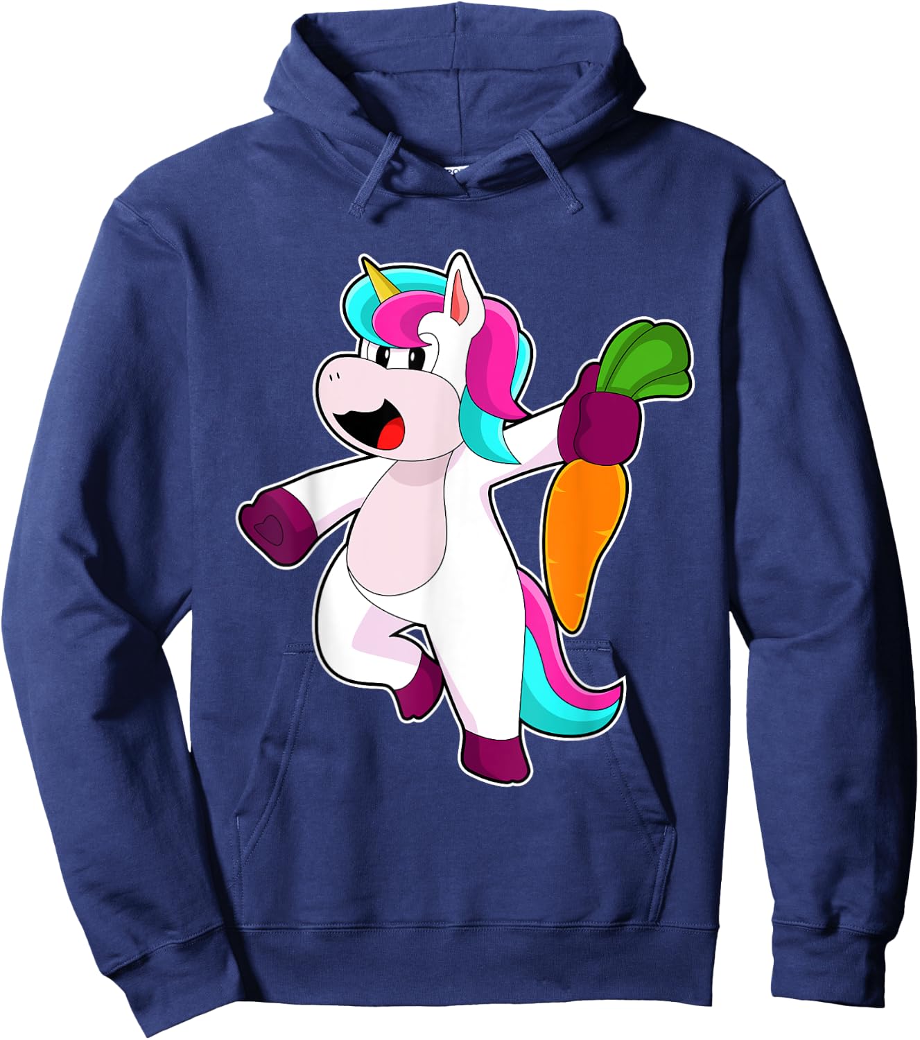 Unicorn Carrot Vegetables Hoodie - Hoodie | Navy