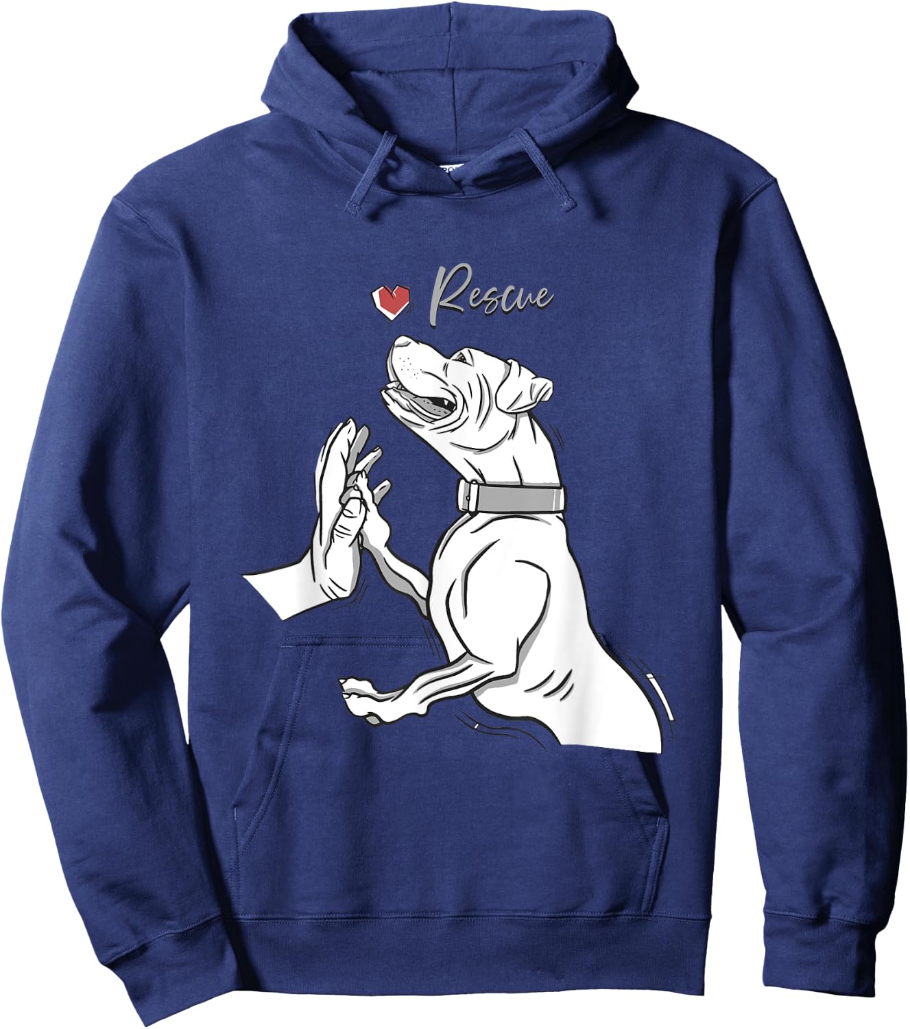 Rescue Pitbull Dogs Lover Animal Rescue Hoodie - Hoodie | Navy