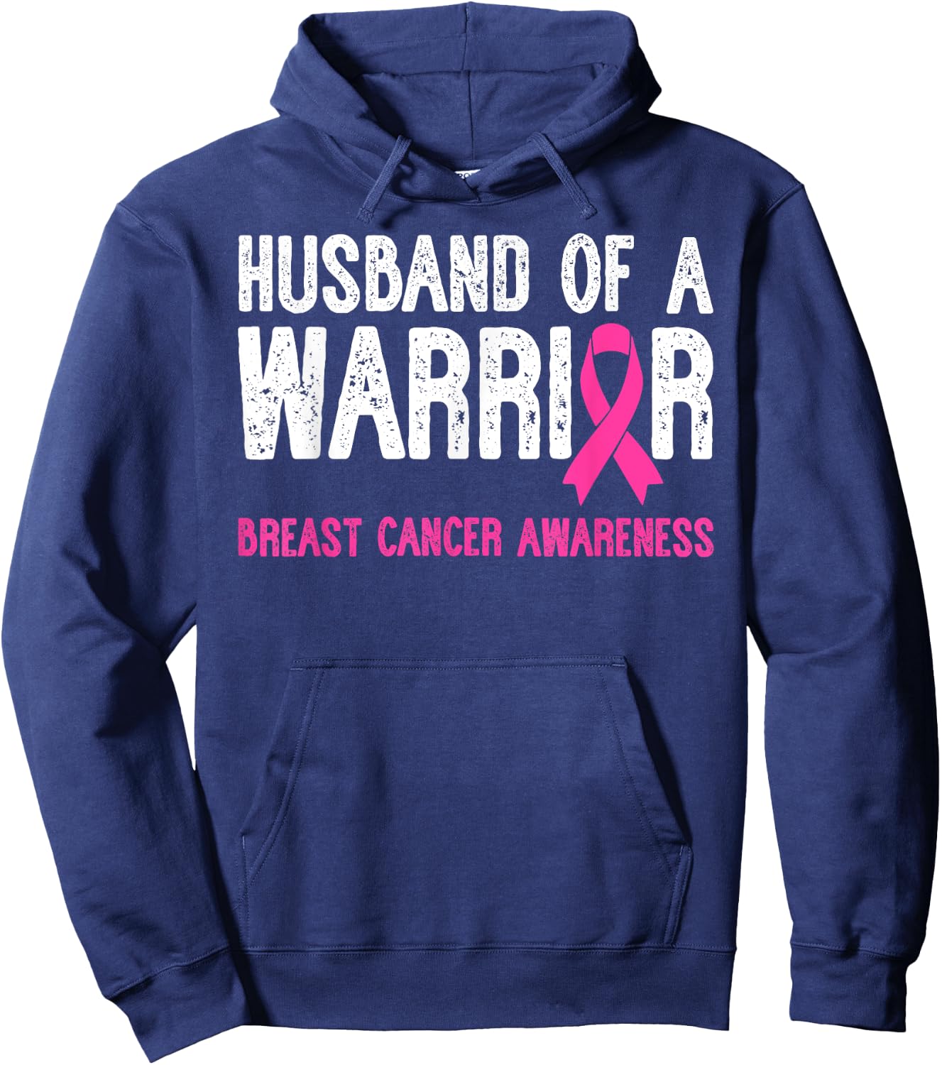 Husband Of A Warrior Breast Cancer Awareness Support Squad Hoodie - Hoodie | Navy