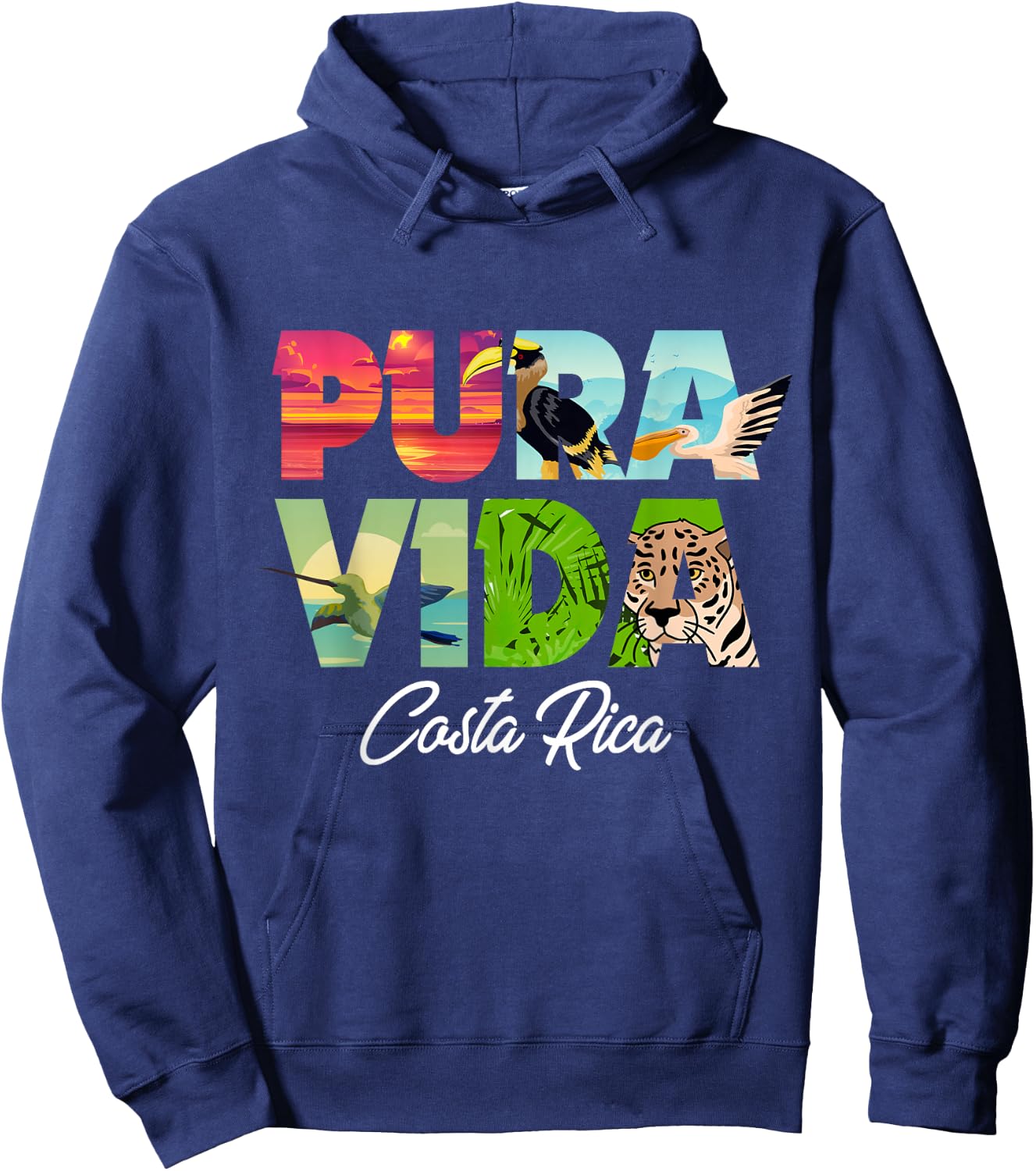 Pura Vida Costa Rica Souvenir - Cool Central America Travel Hoodie - Hoodie | Navy