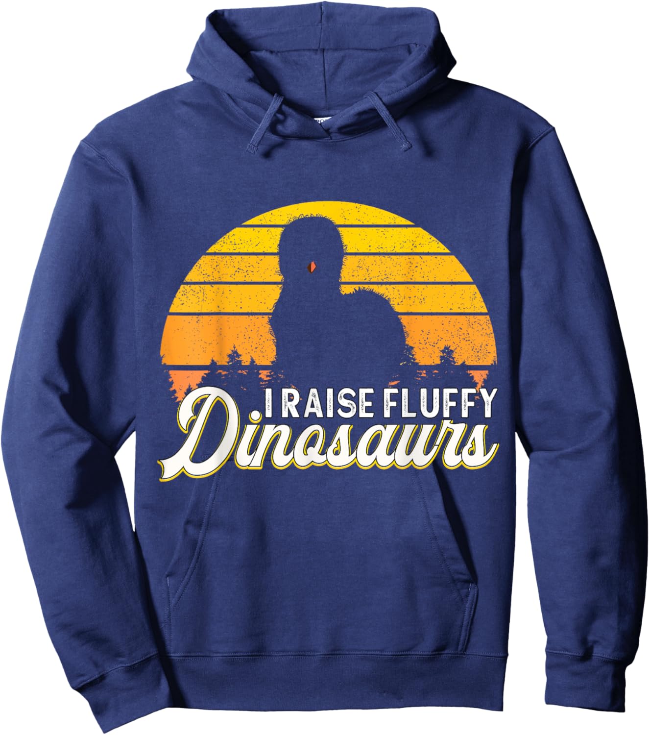 Silkie Chicken Farmer I Raise Dinosaurs Chinese Silk Chicken Hoodie - Hoodie | Navy