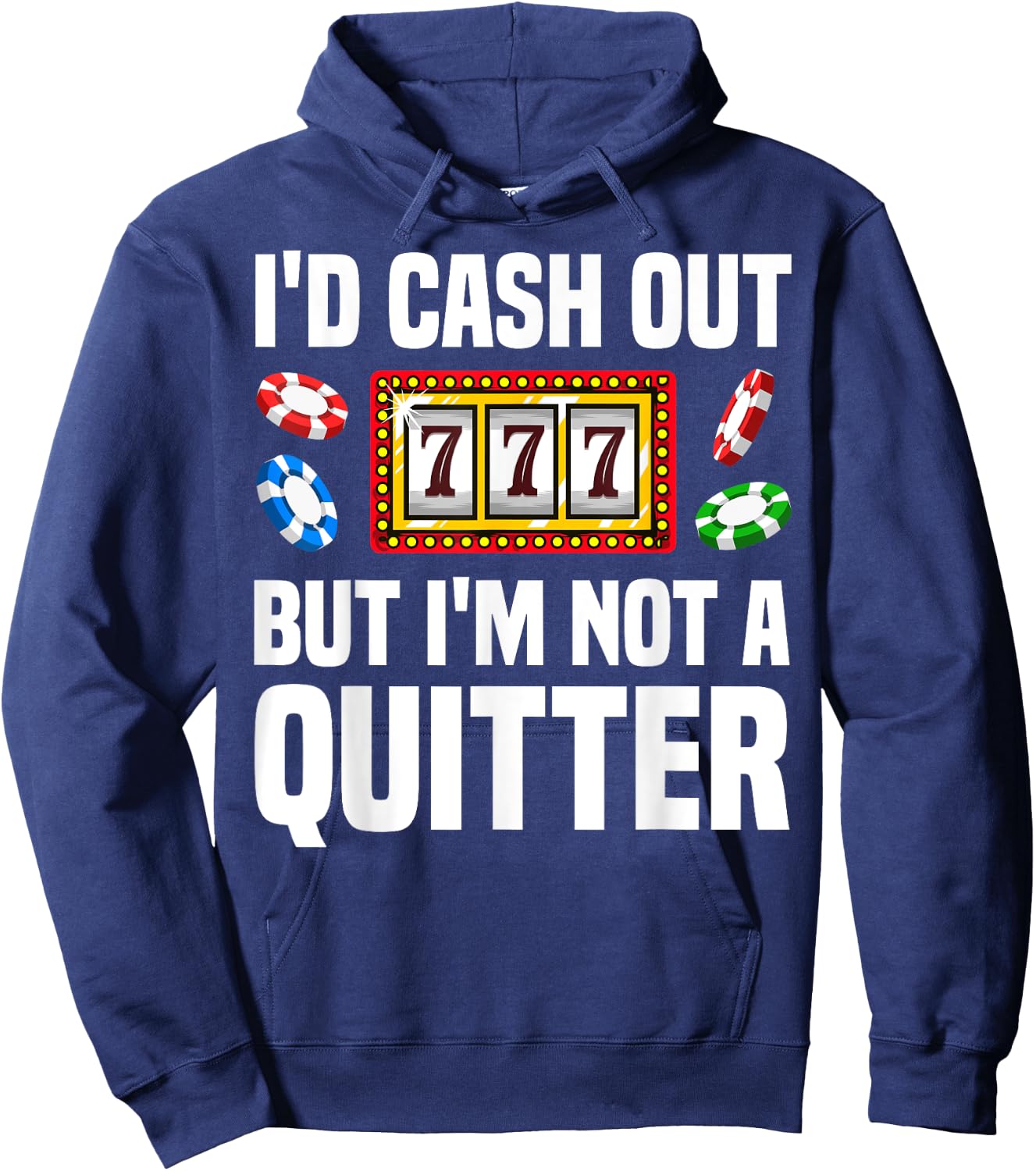 Funny Casino Designs Women Gambling Game Players Hoodie - Hoodie | Navy