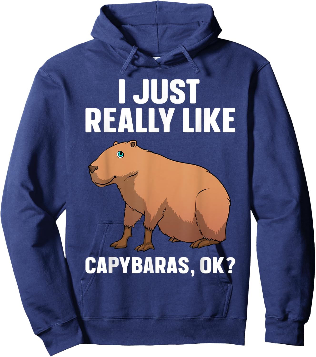 Cool Capybara Art Women Kids Rodent Animal Capybara Hoodie - Hoodie | Navy