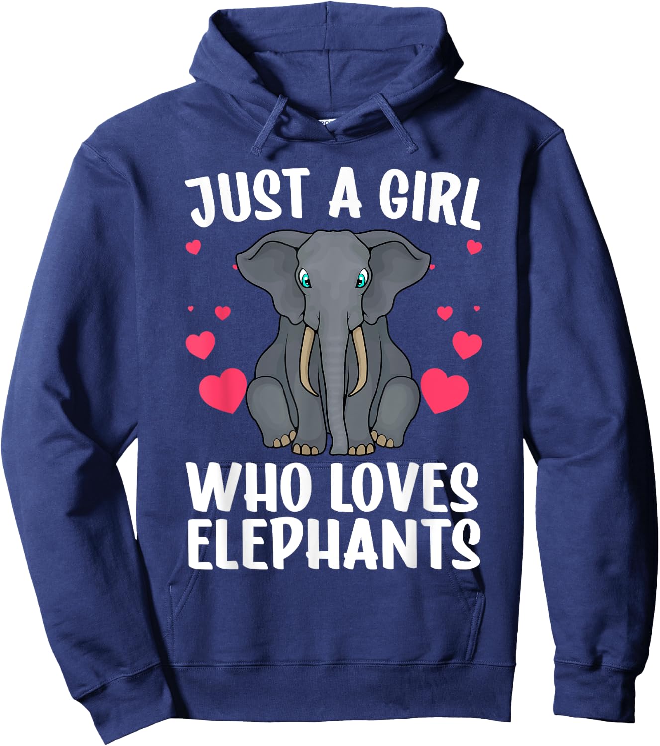 Cool Elephant Girls African Elephant Lover Zoology Hoodie - Hoodie | Navy