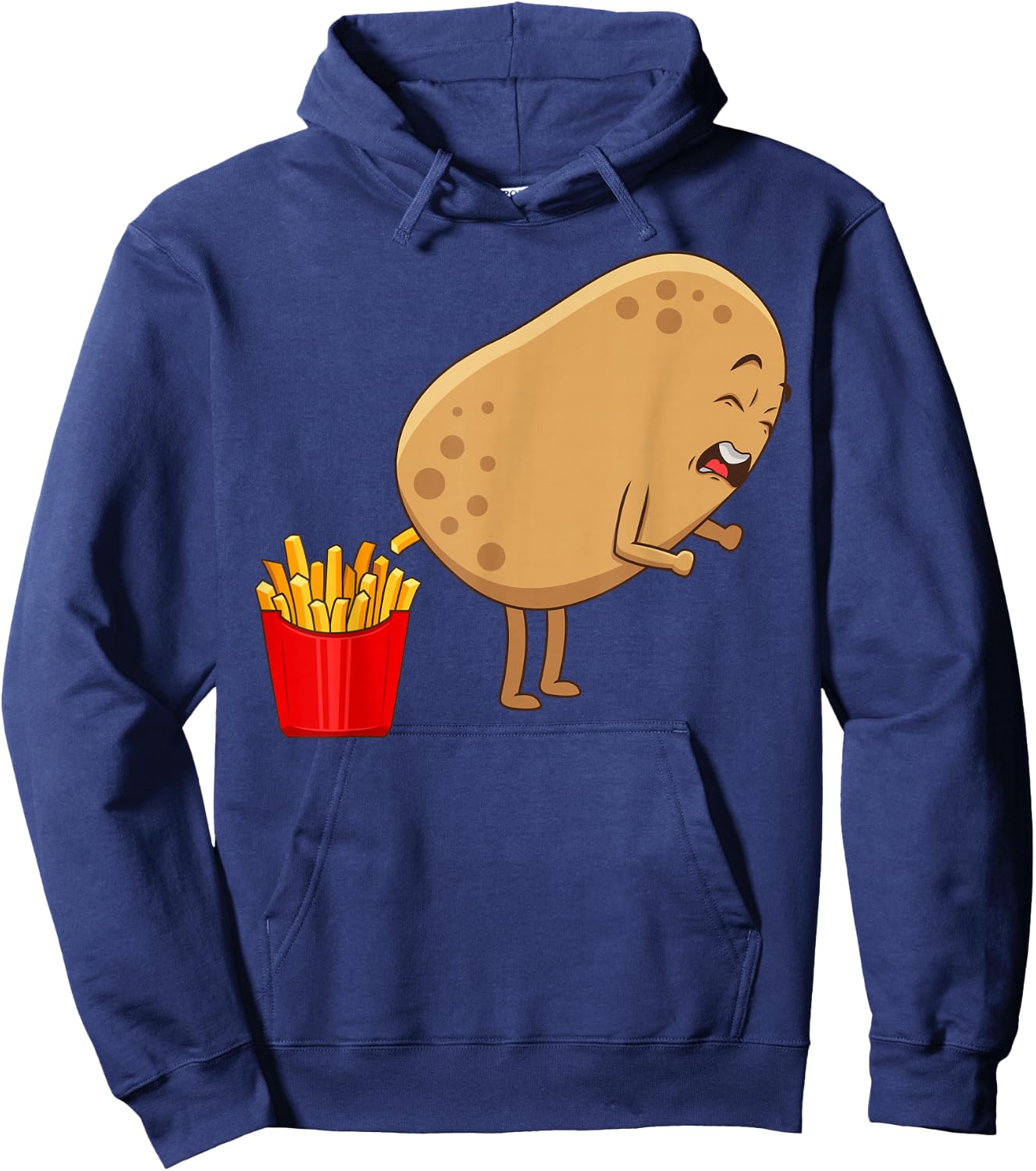 Funny French Fries Designs Women Potato Food Eaters Hoodie - Hoodie | Navy