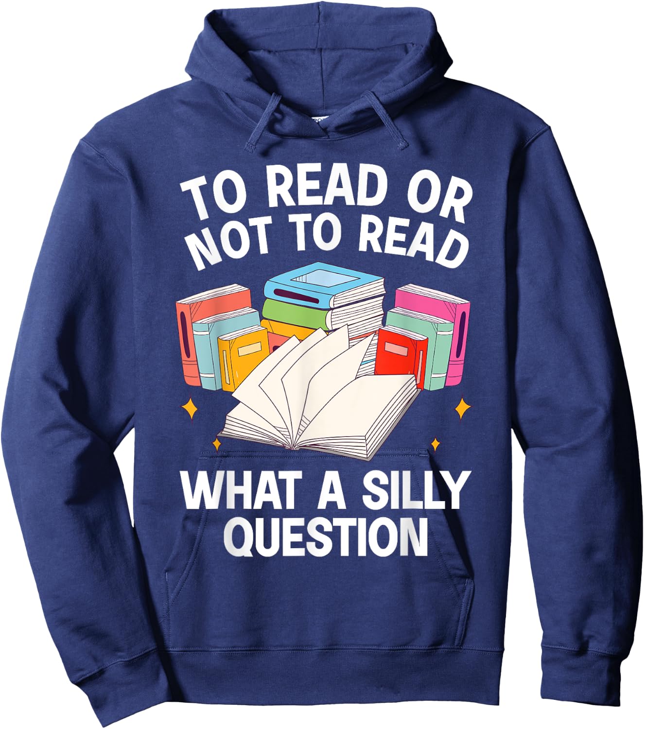 Cute Book Design Women Bookworm Reader Book Lover Hoodie - Hoodie | Navy