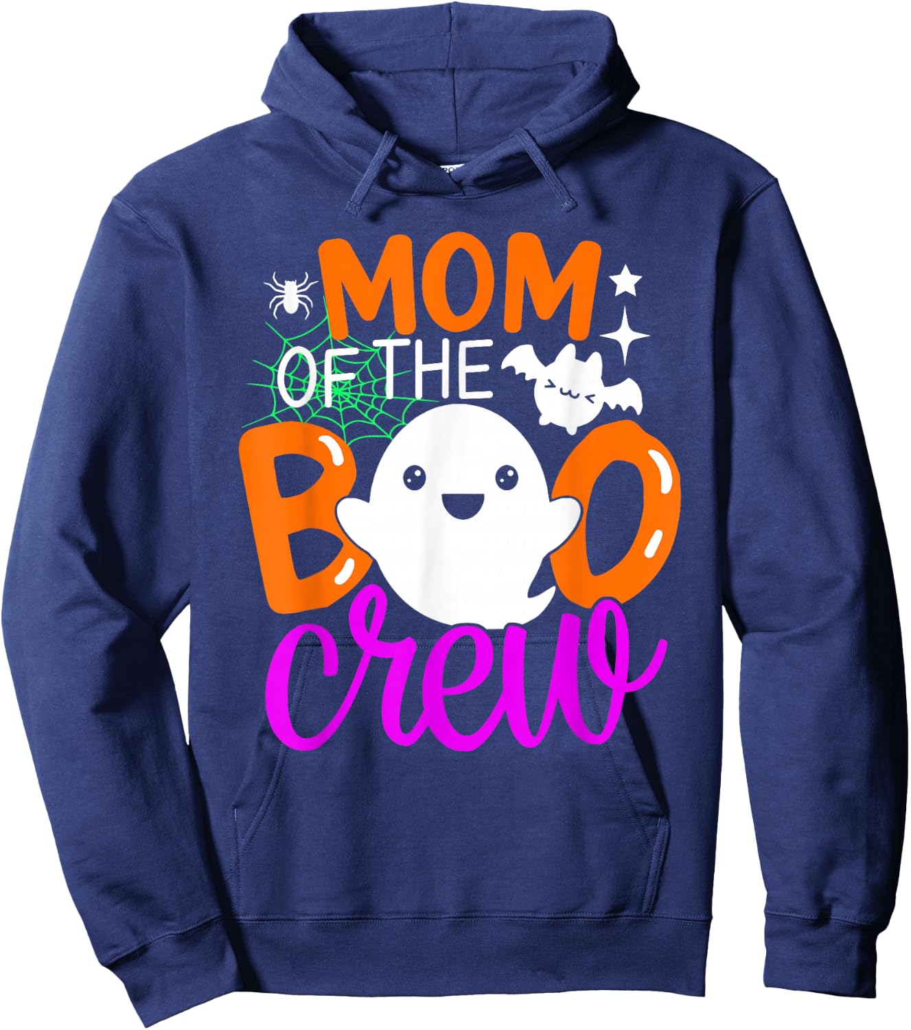Mom Of The Boo Crew Funny Halloween Family Matching Hoodie - Hoodie | Navy