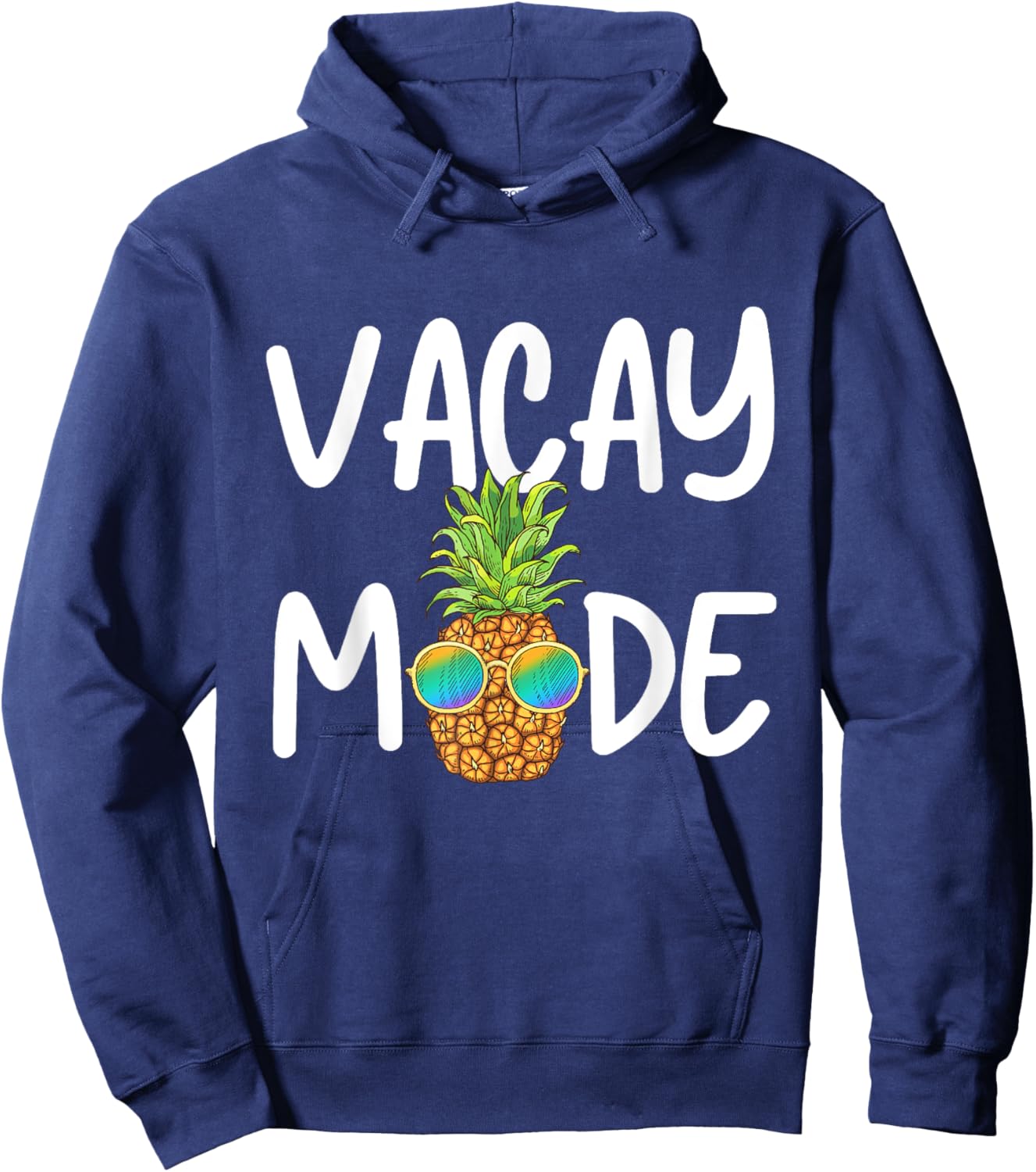 Vacay Mode Pineapple Summer Vacation Cruise Getaway Holiday Men Women Kids Hoodie - Hoodie | Navy