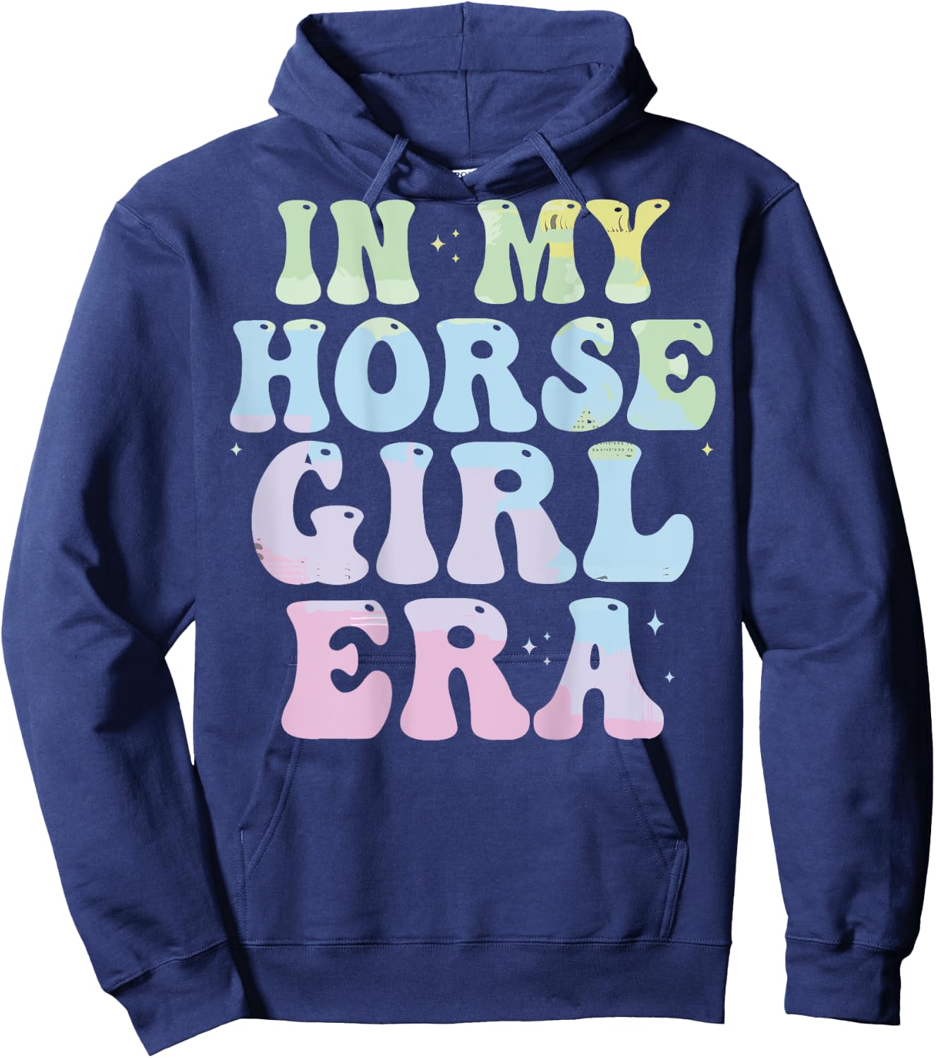 In my horse girl era Equestrian Horse Riding girls (on back) Hoodie - Hoodie | Navy