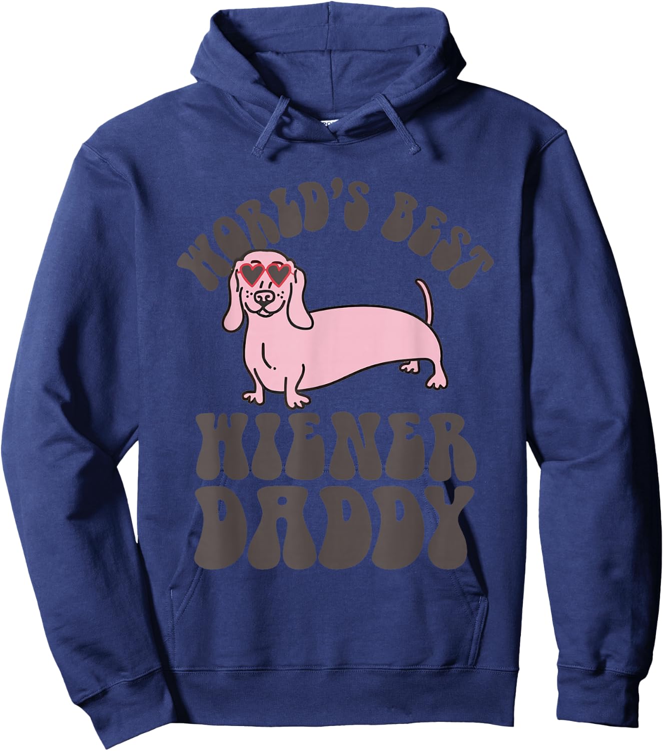 Dachshund Dog World’s Best Hiener Daddy Hoodie - Hoodie | Navy