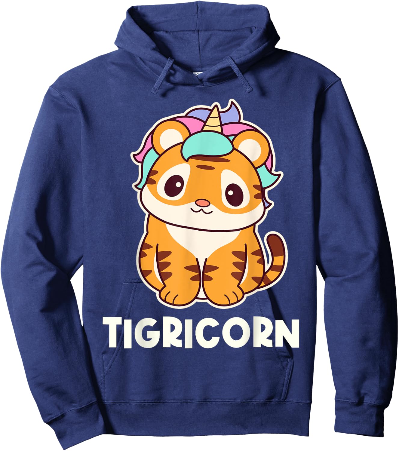 Tigricorn - Cute Unicorn Tiger Hoodie - Hoodie | Navy