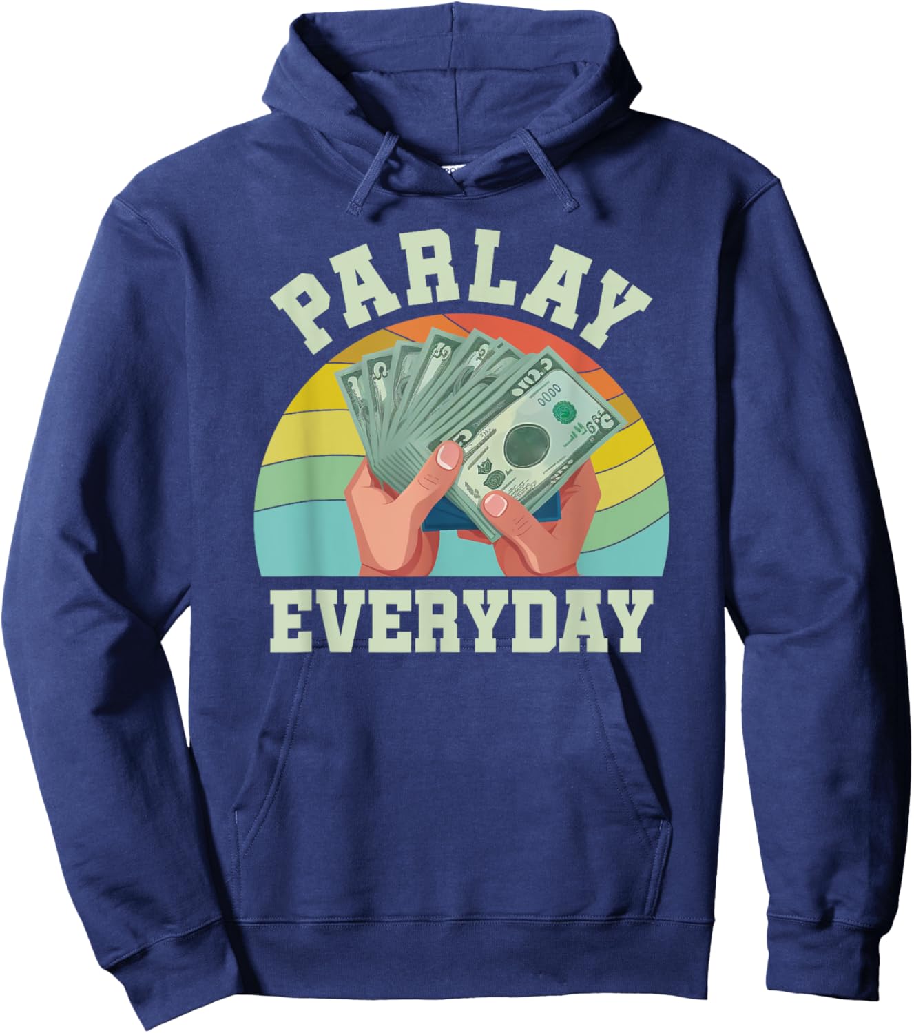 Parlay Betting Sports Gambling Odds DFS Over Under Moneyline Hoodie - Hoodie | Navy