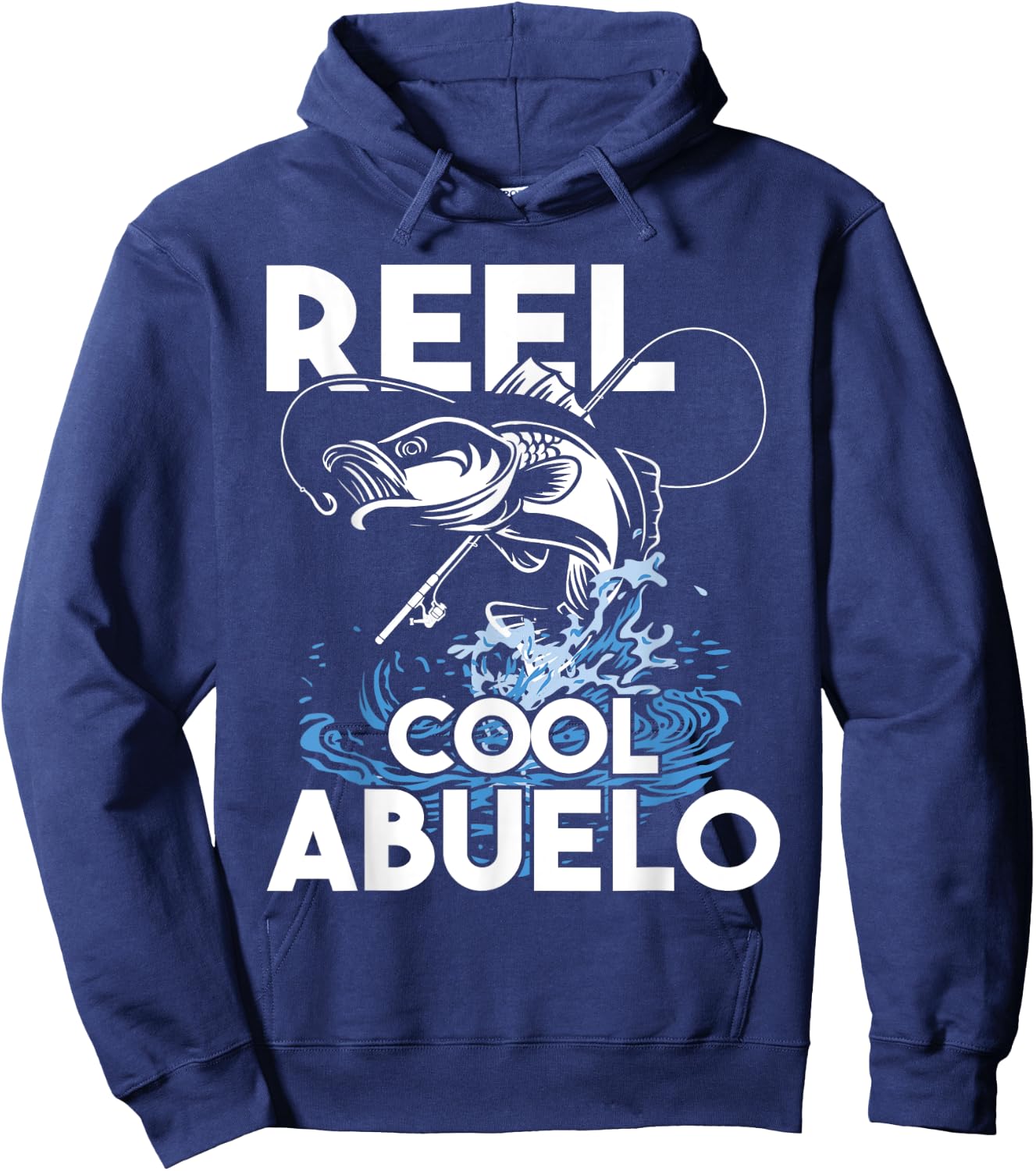 Reel Cool Abuelo - Fishing Lover Grandfather Grandpa Grandad Hoodie - Hoodie | Navy