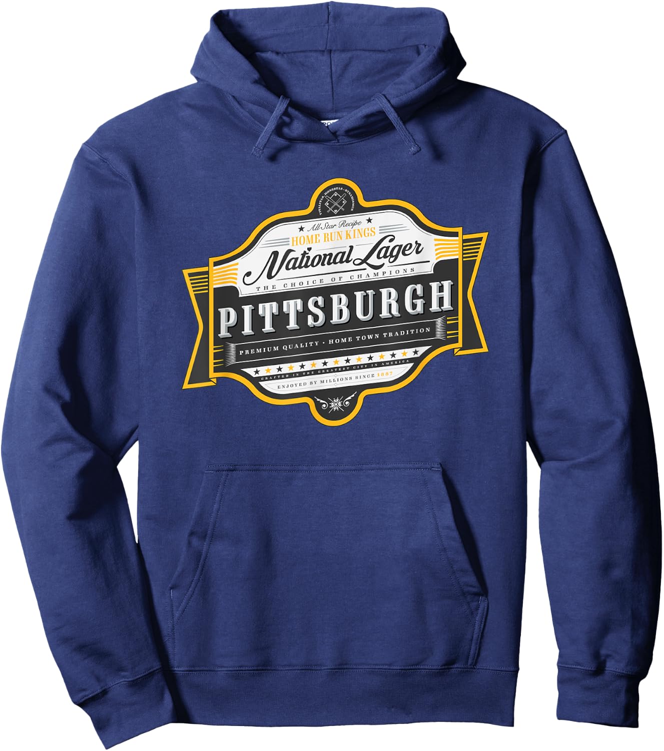 Vintage Pittsburgh Beer Label - Yinzer Pride Hoodie - Hoodie | Navy