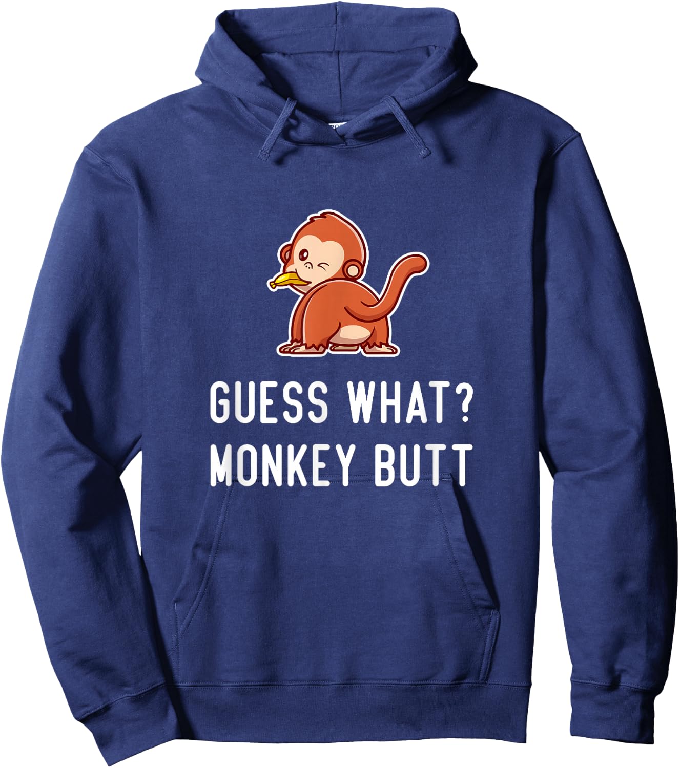 Funny Monkey Guess Monkey Butt Women Girls Ape Cute Monkey Hoodie - Hoodie | Navy