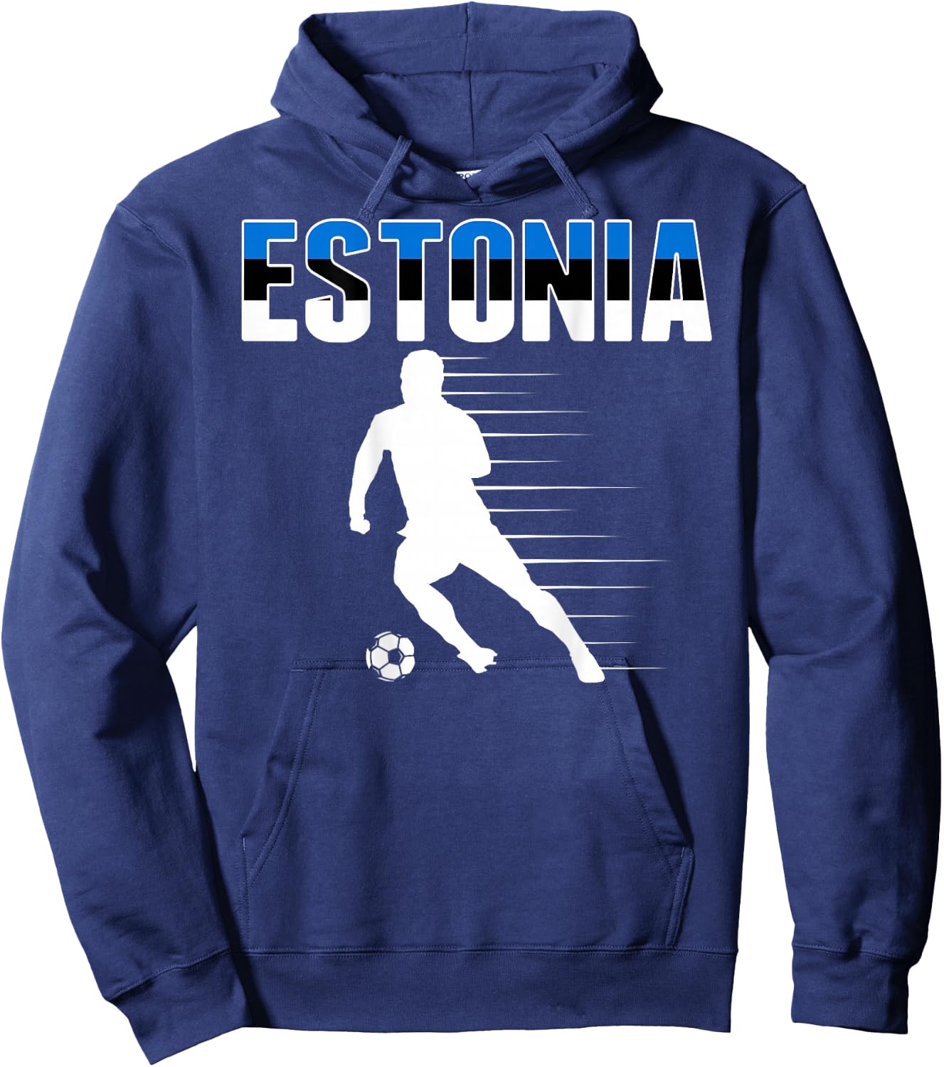 Estonia Soccer Lovers Jersey Estonian Flag Football Players Hoodie - Hoodie | Navy