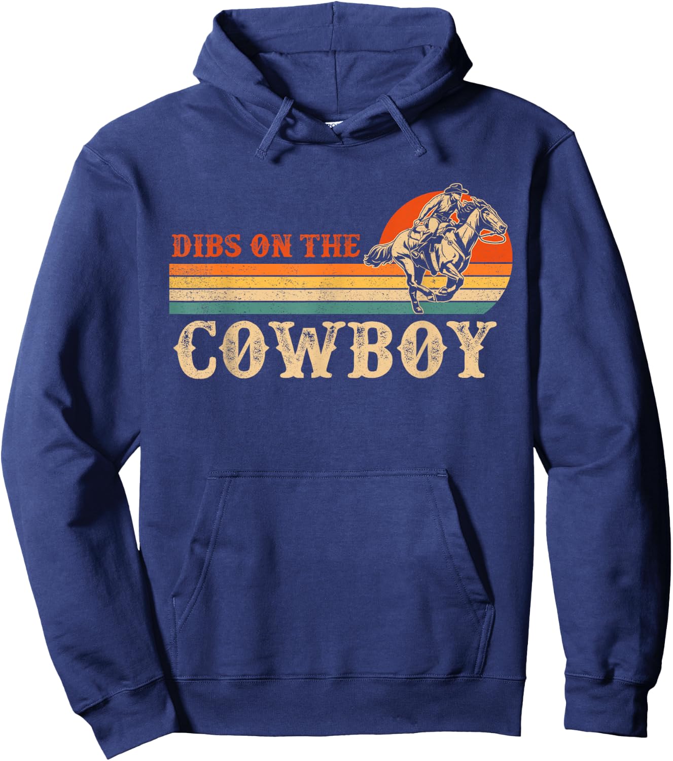 Dibs On The Cowboy Rodeo Western Cowboy Country Lover Hoodie - Hoodie | Navy