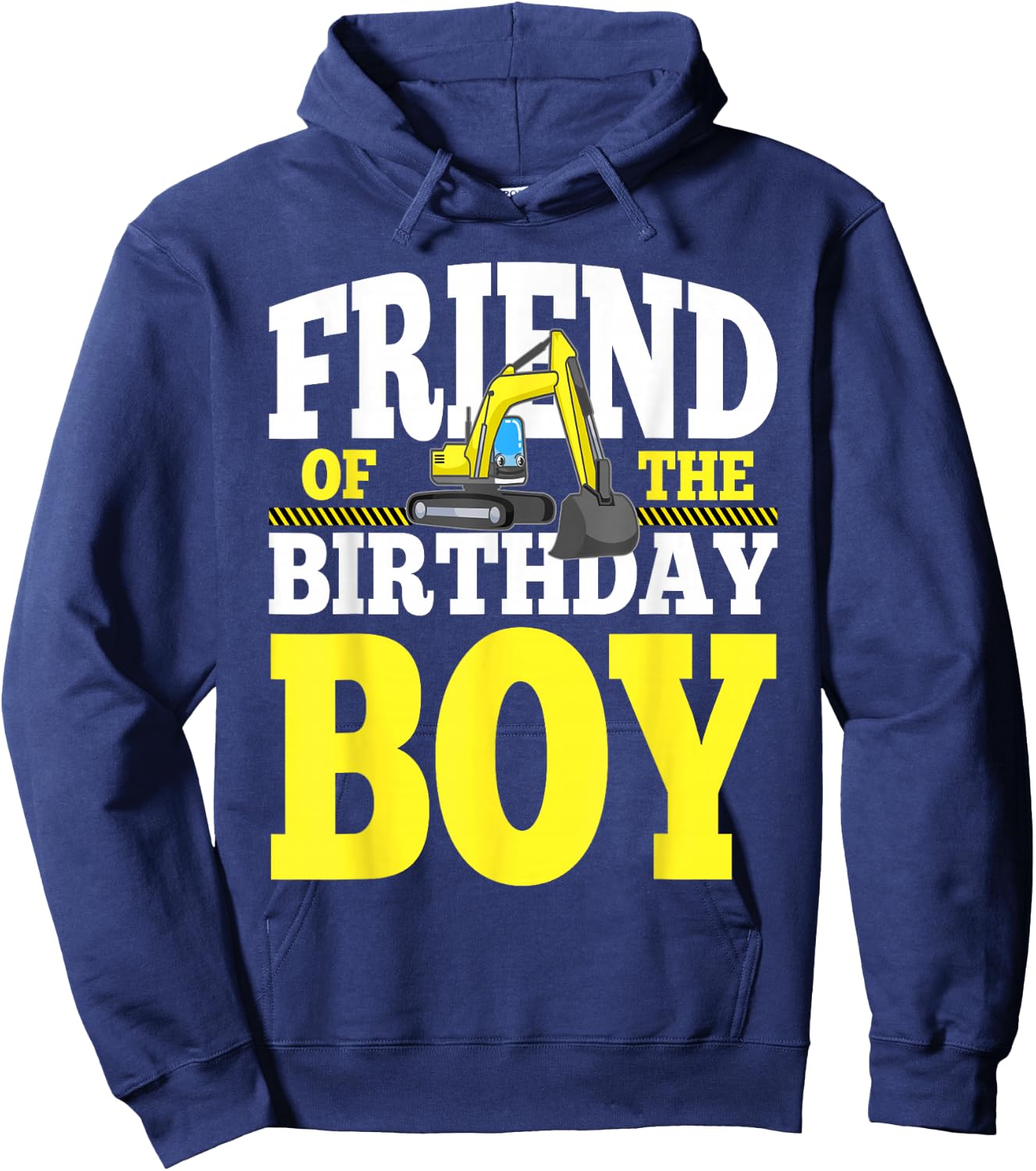Friend Of The Birthday Boy Construction Family Matching Hoodie - Hoodie | Navy
