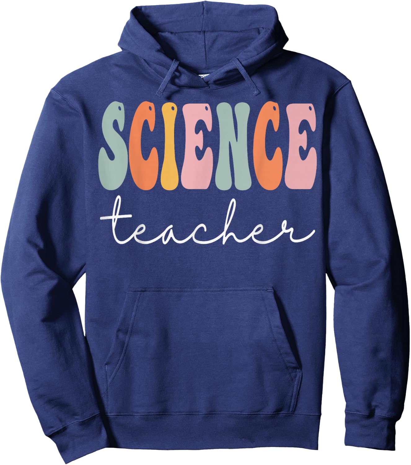 Science Teacher Groovy Appreciation Day Hello Back To School Hoodie - Hoodie | Navy
