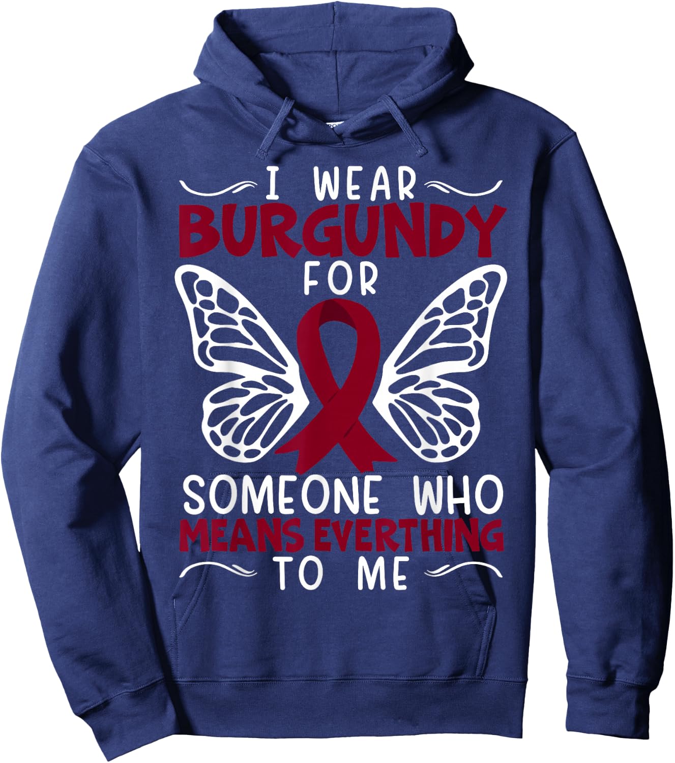 Multiple Myeloma Supporter Myeloma Cancer Awareness Hoodie - Hoodie | Navy