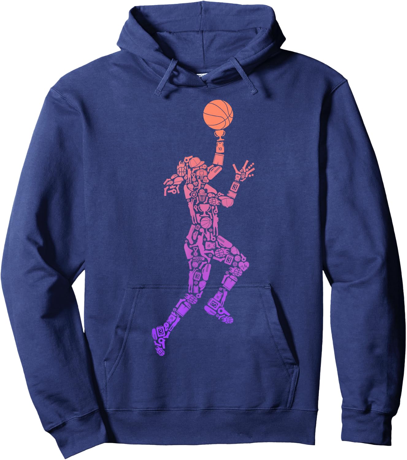 Basketball Player Bball Kids Women Girls Basketball Hoodie - Hoodie | Navy