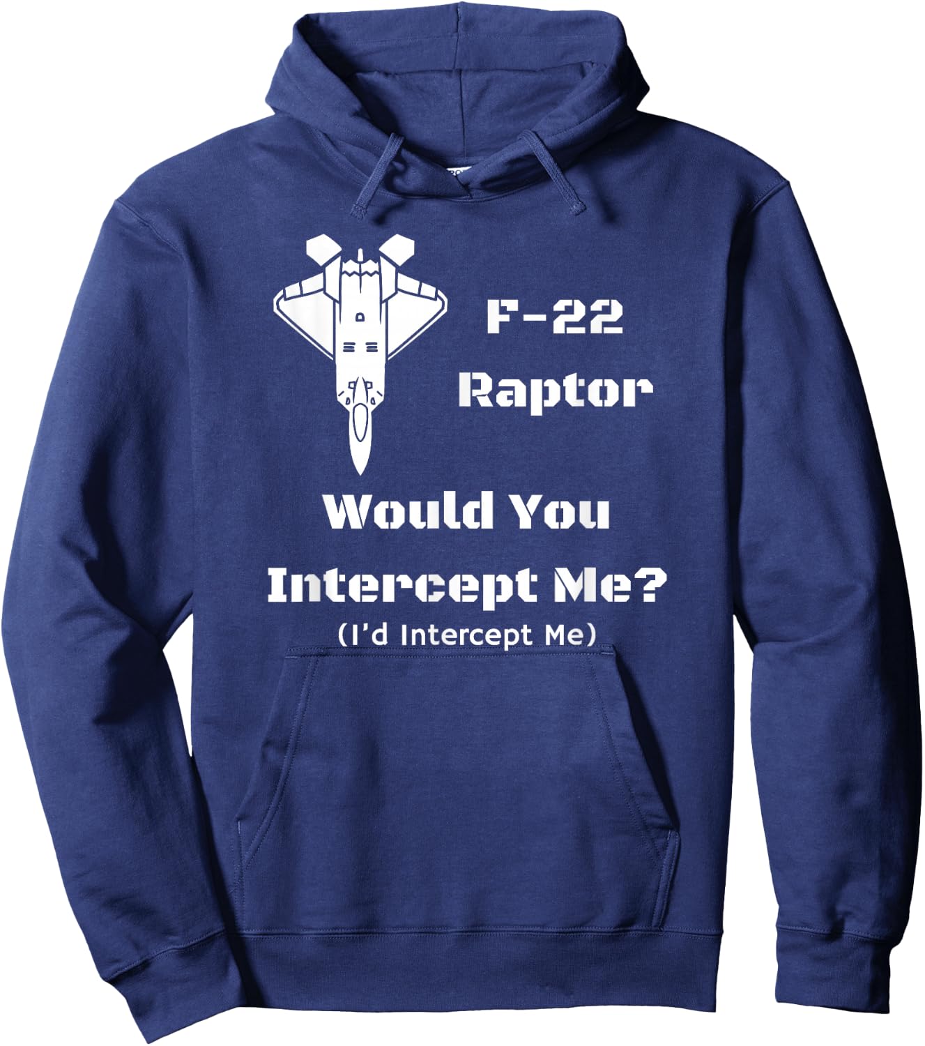 F-22: Would You Intercept Me? I'd Intercept Me! Hoodie - Hoodie | Navy