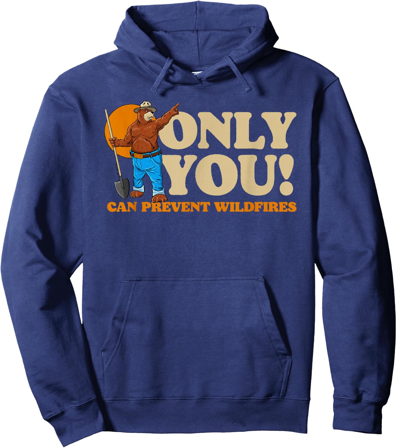 Only You Can Prevent Wildfires New Smokey Bear Hoodie - Hoodie | Navy