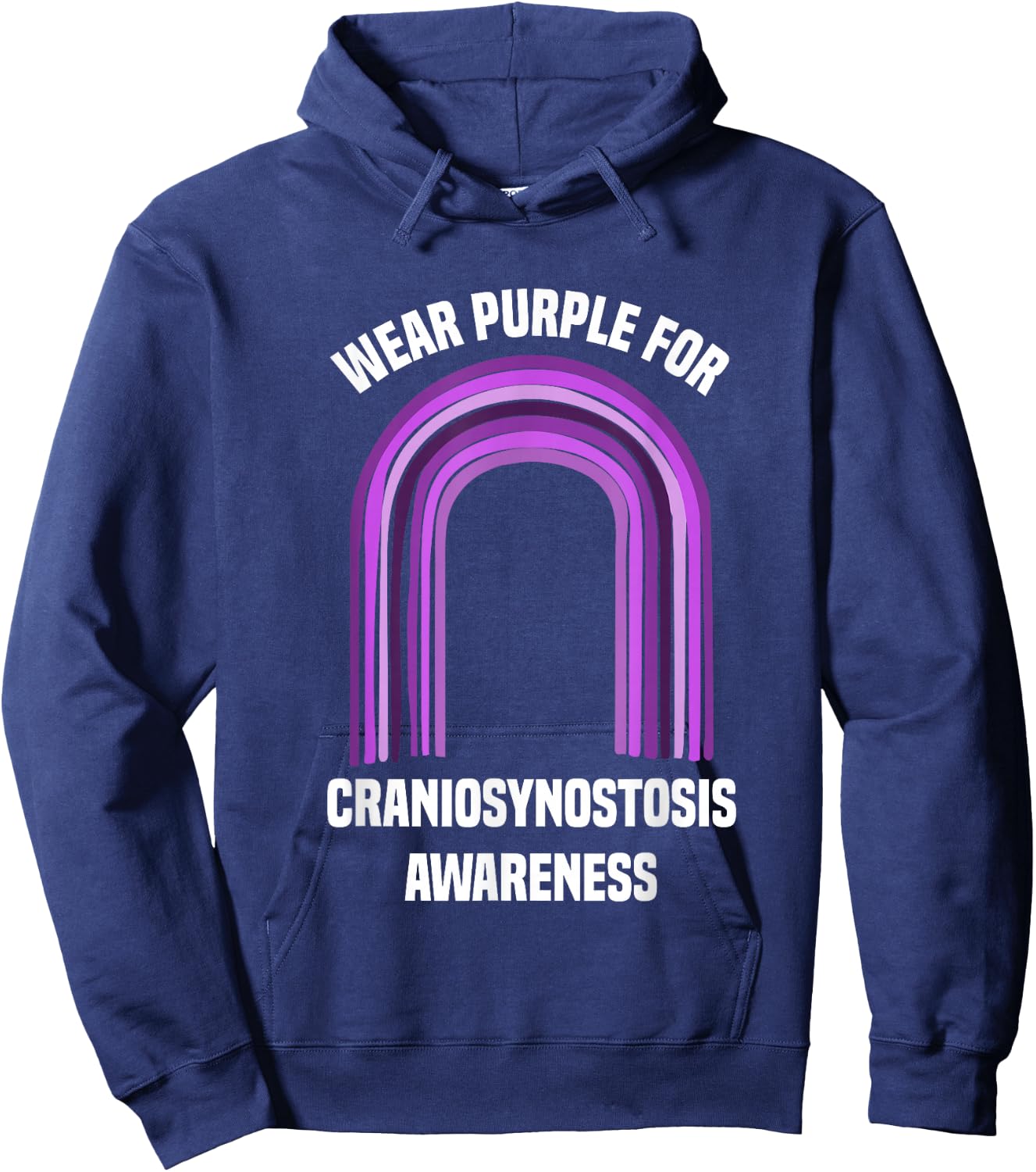 Wear Purple For Craniosynostosis Awareness Hoodie - Hoodie | Navy
