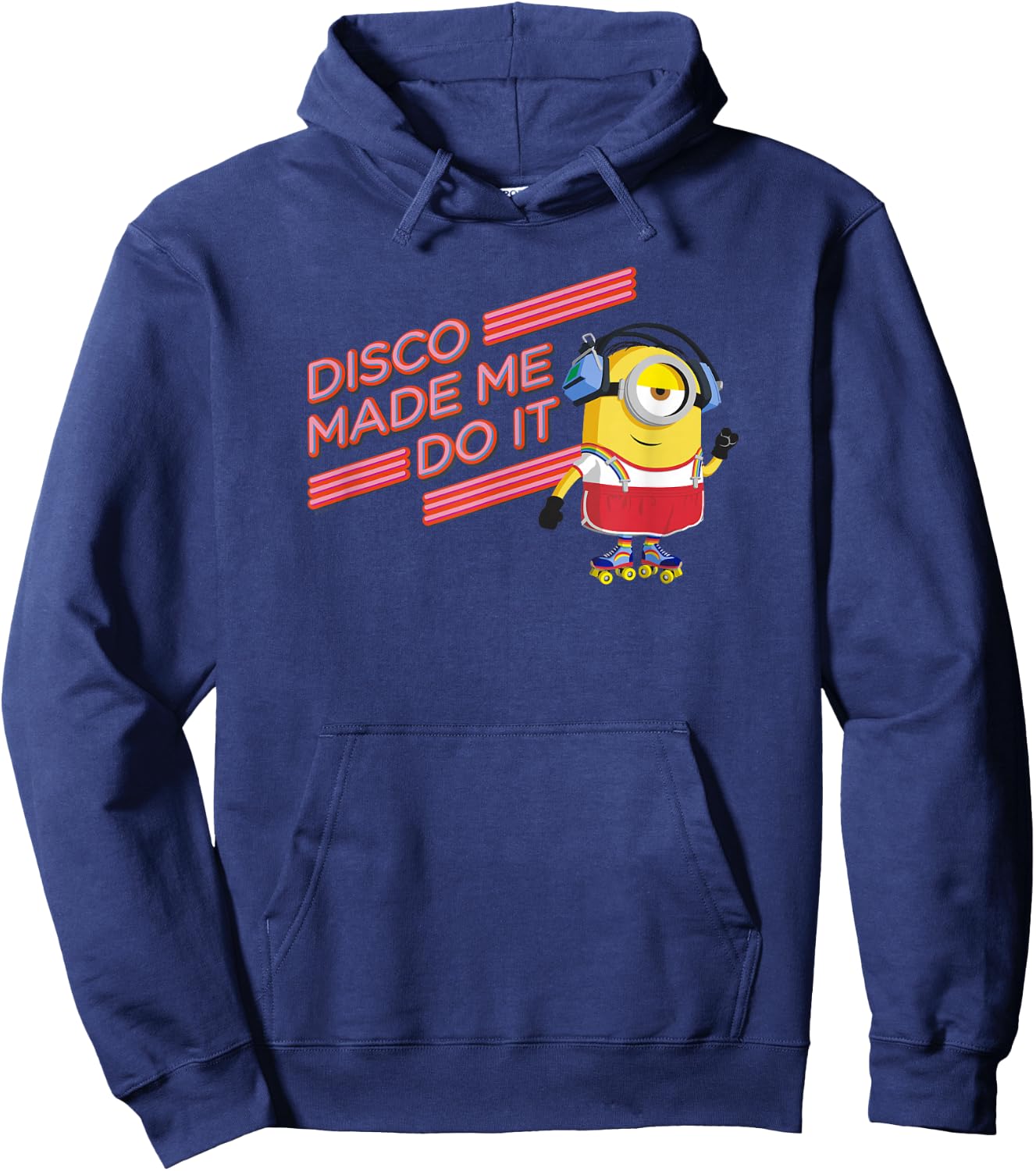 Minions Stuart Roller Skating Disco Made Me Do It Hoodie - Hoodie | Navy
