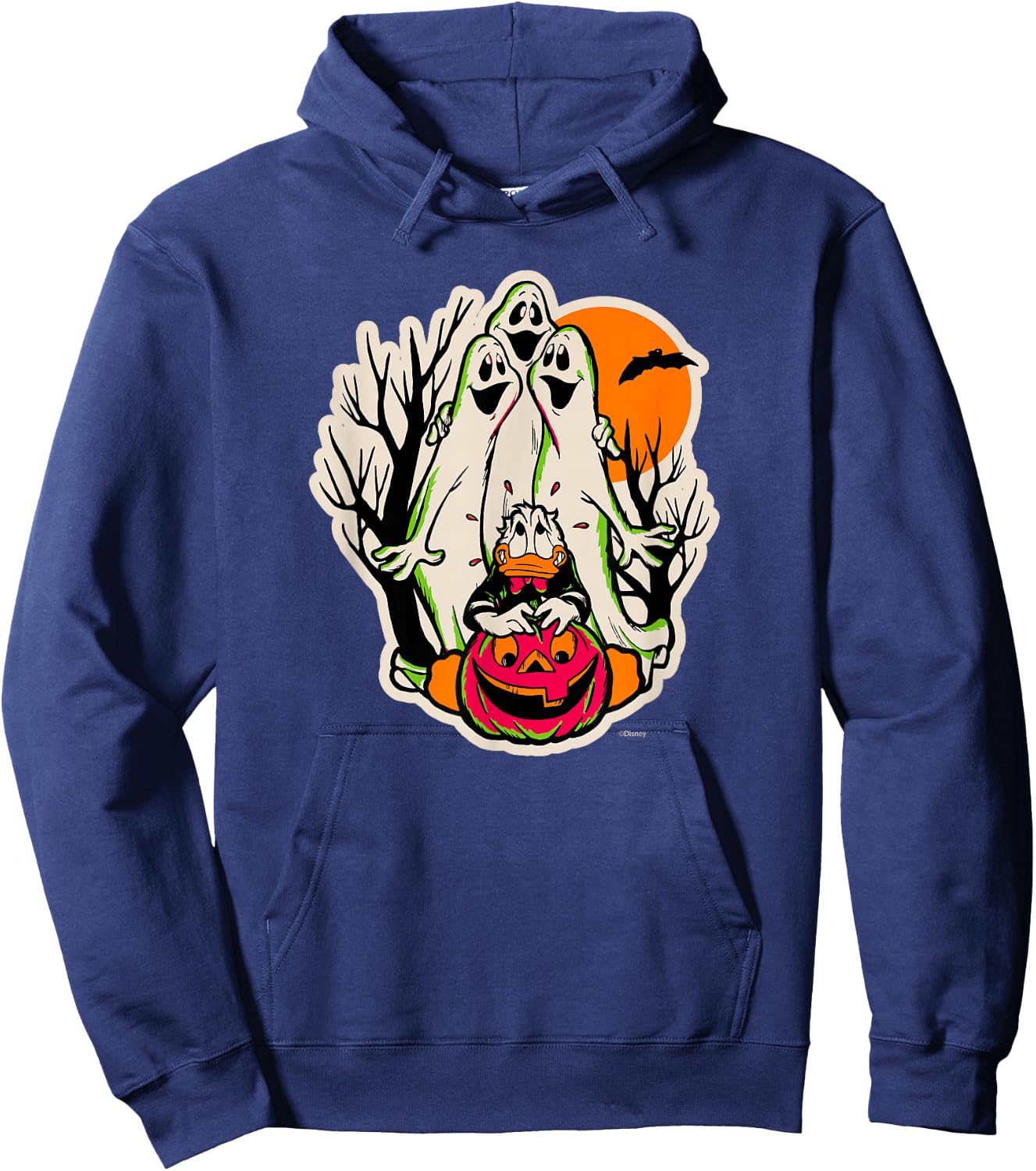 Disney 100 Donald Duck Trick or Treat Ghosts Halloween D100 Hoodie - Hoodie | Navy