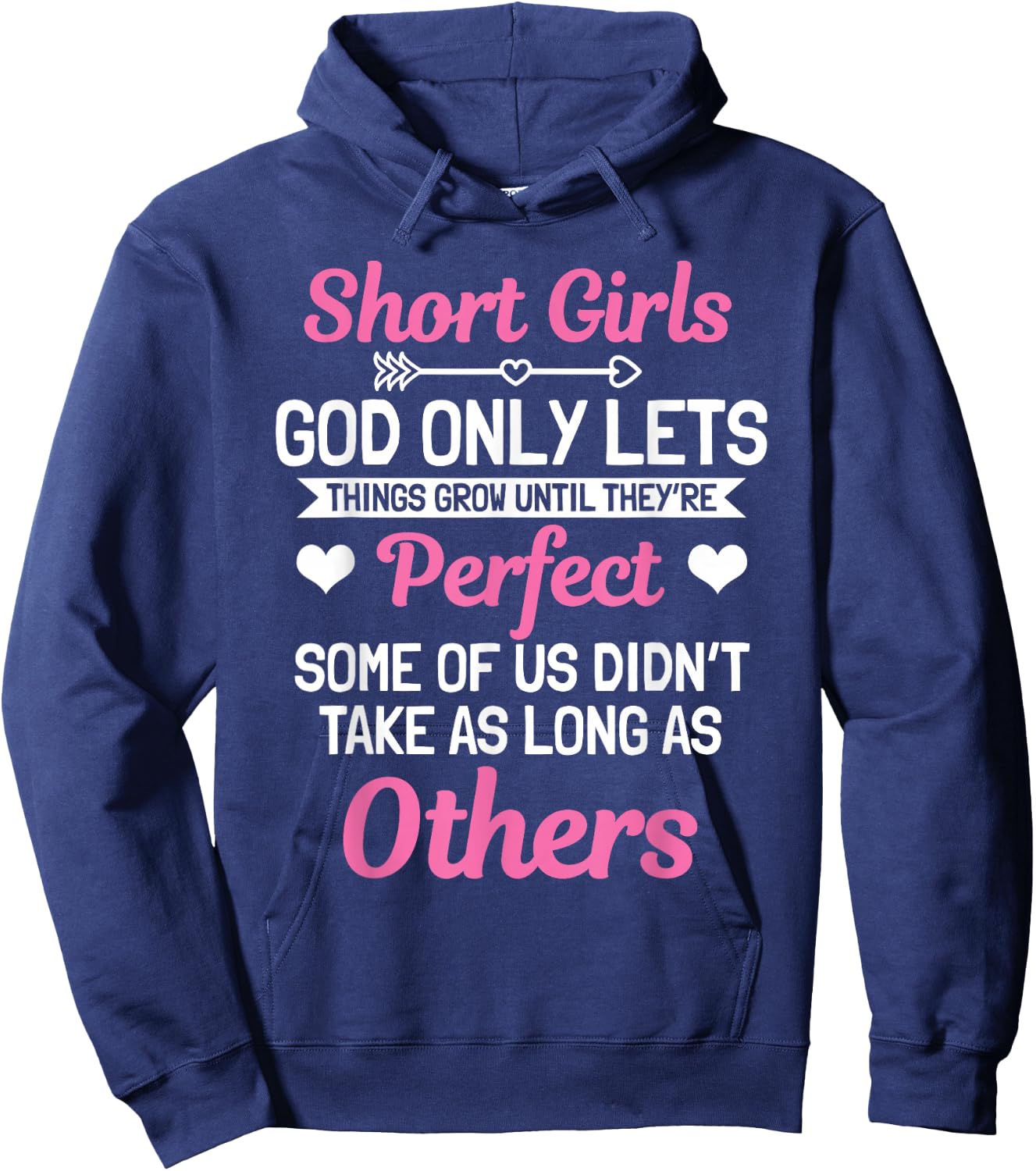 Short Girls Women Slim Petite Lady God Only Lets Things Grow Hoodie - Hoodie | Navy