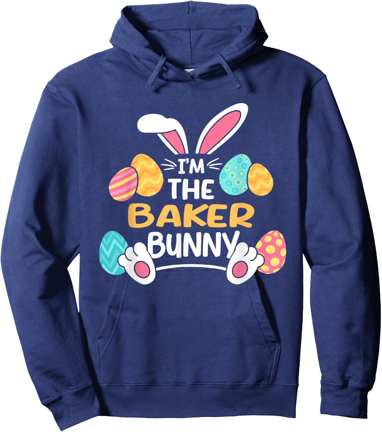 Im The Baker Bunny Baking Easter Pastry Chef Hoodie - Hoodie | Navy