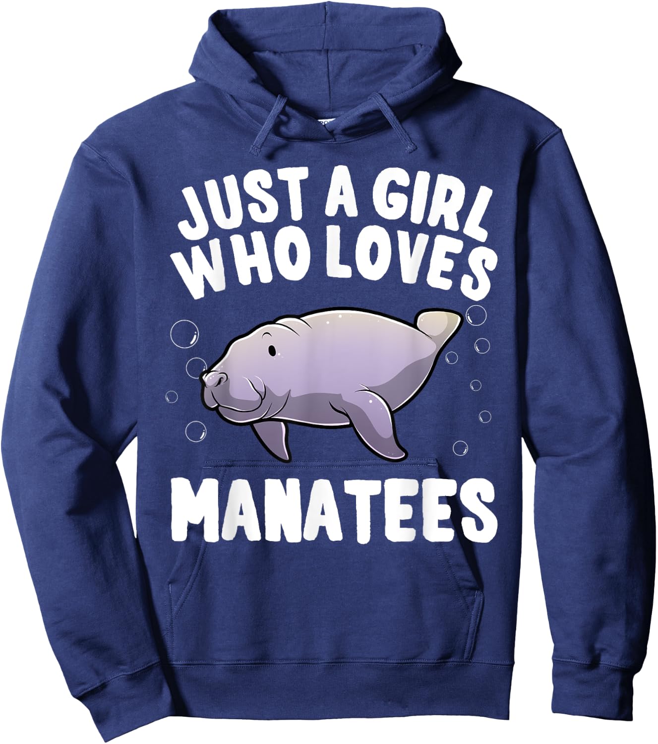 Funny Manatee Design For Girls Women Kids Sea Cow Lovers Hoodie - Hoodie | Navy