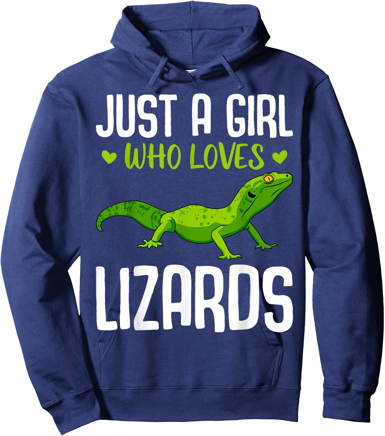 Funny Lizard Designs For Girls Kids Reptile Herpetologists Hoodie - Hoodie | Navy