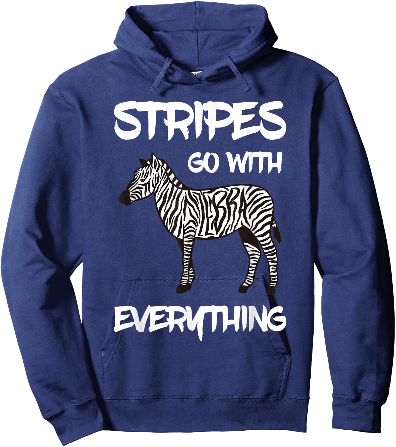 Zebra Stripes Go With Everything Zookeeper Zebra Stripe Hoodie - Hoodie | Navy