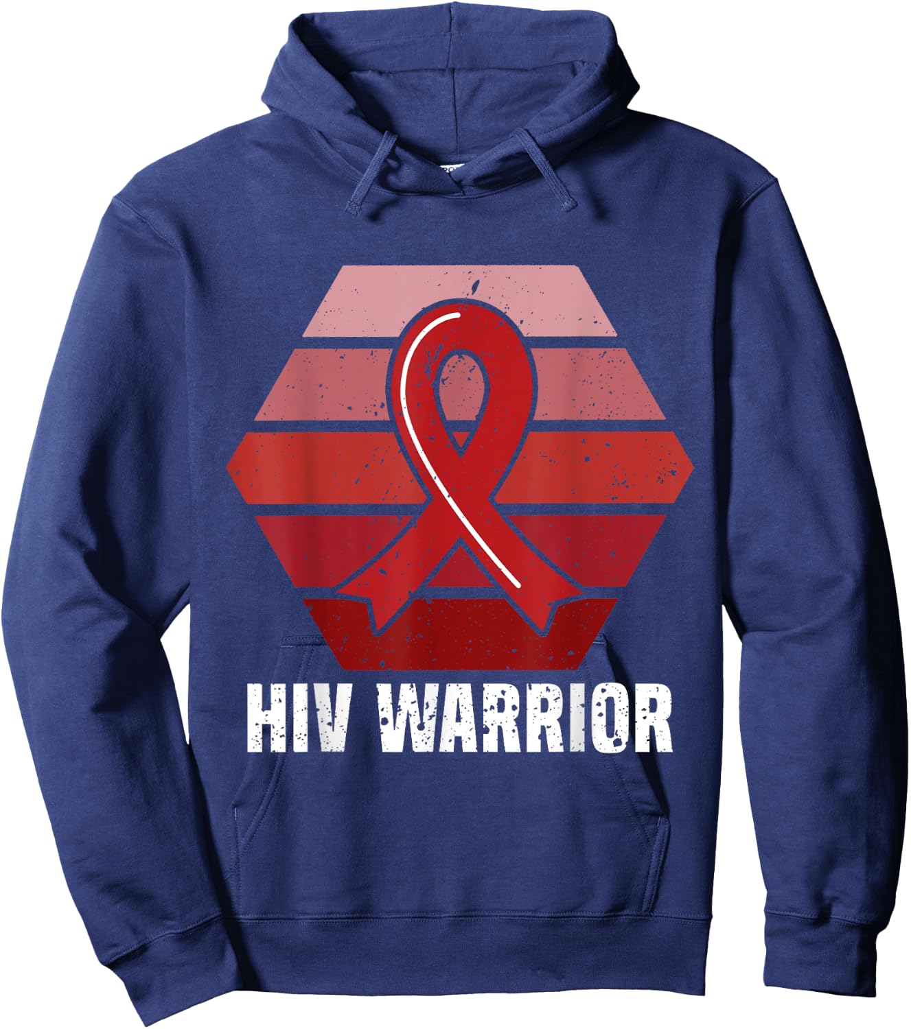 HIV Warrior Aids Awareness Month Support Hoodie - Hoodie | Navy