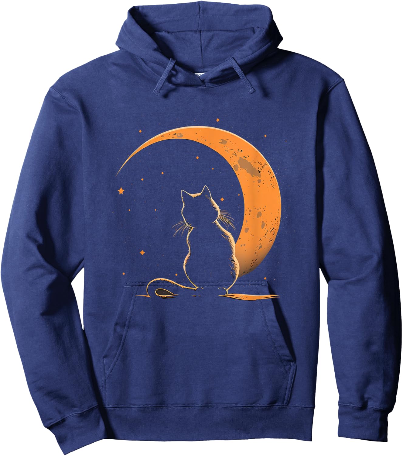Cat Crescent Black Moon Sailor Hoodie - Hoodie | Navy