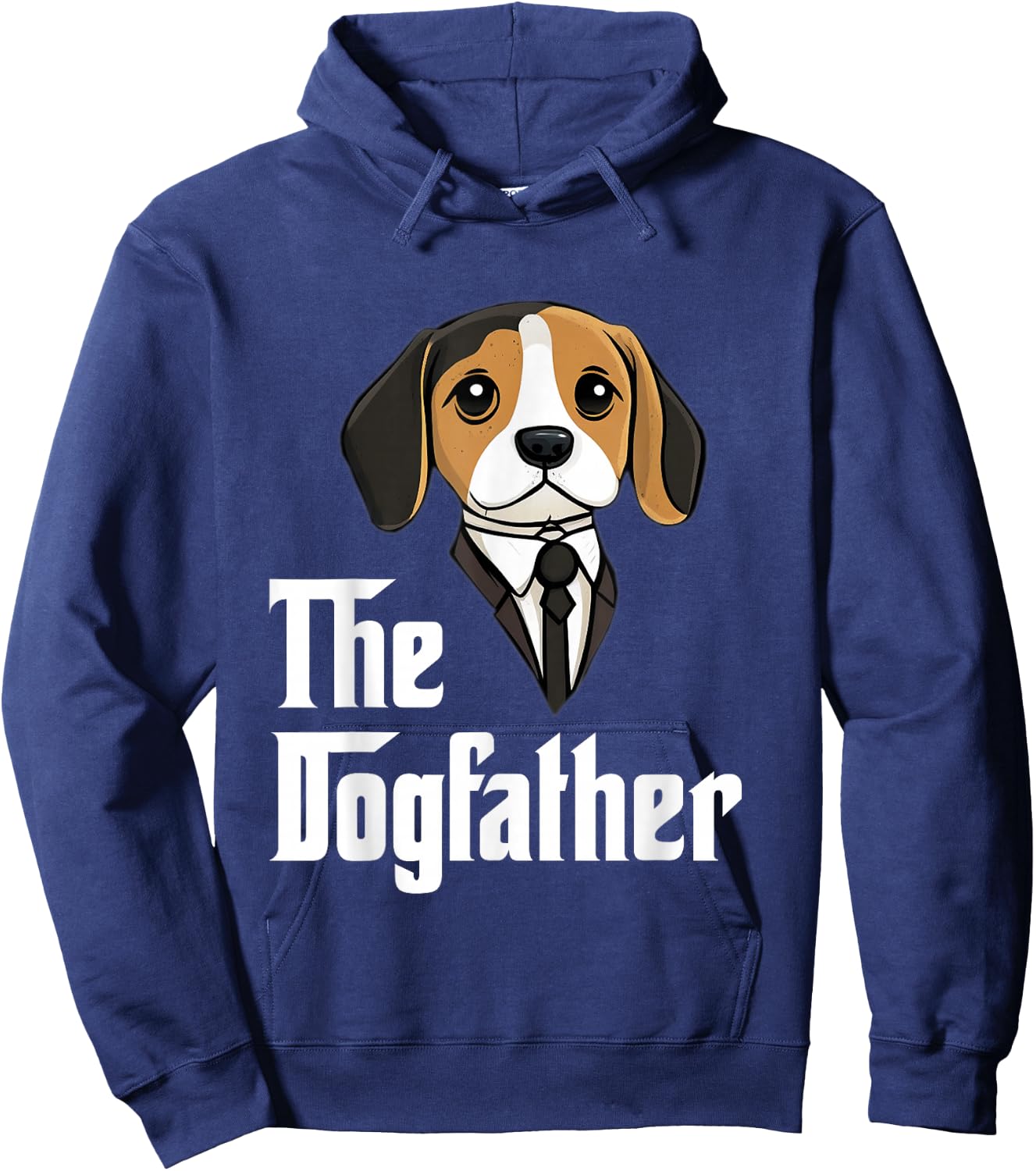 The Dogfather | Beagle Dad | Beagle Father Funny Dog Owner Hoodie - Hoodie | Navy