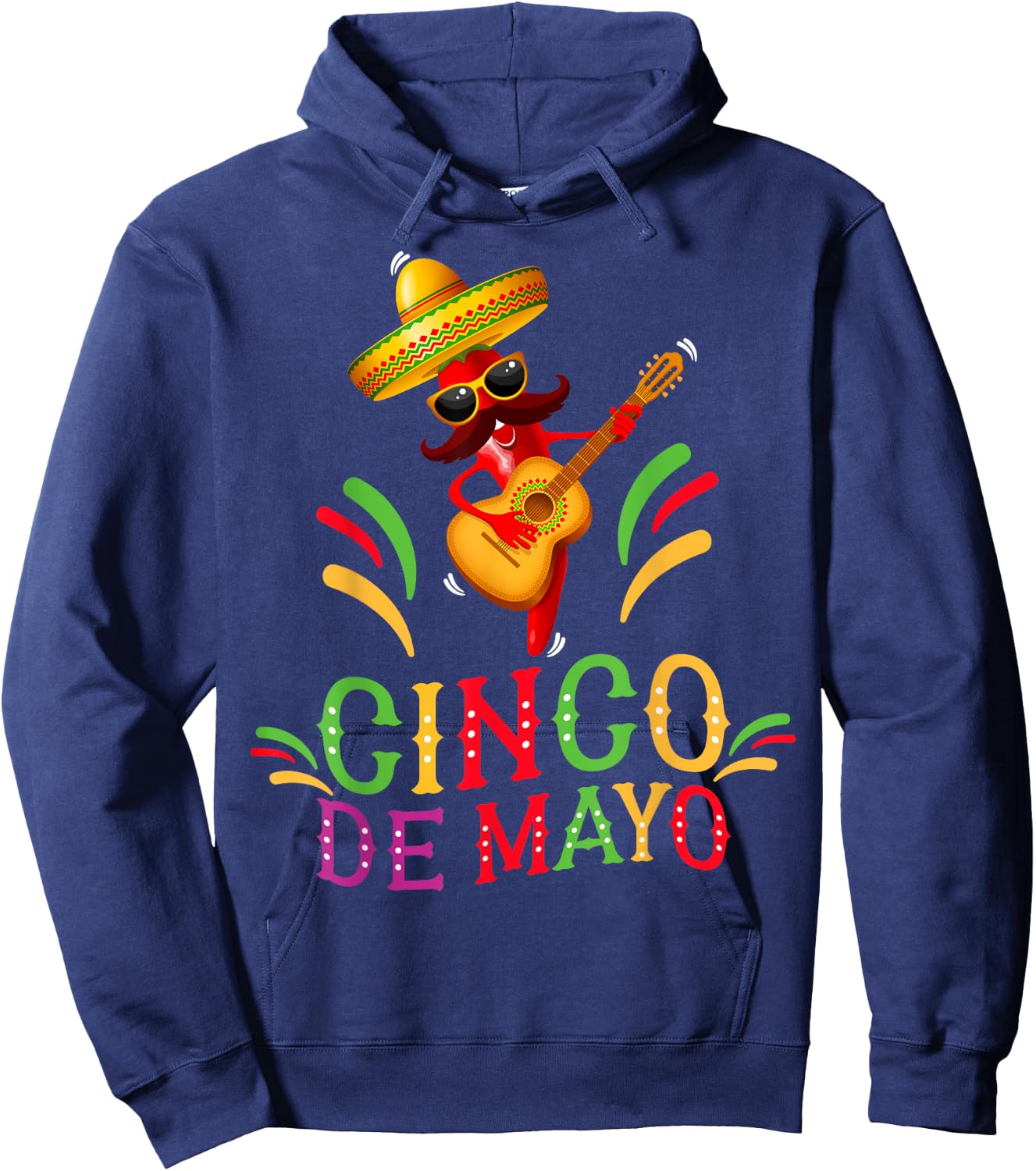 Happy 5 De Mayo Funny Camisas de 5 de mayo Mexican fiesta Hoodie - Hoodie | Navy