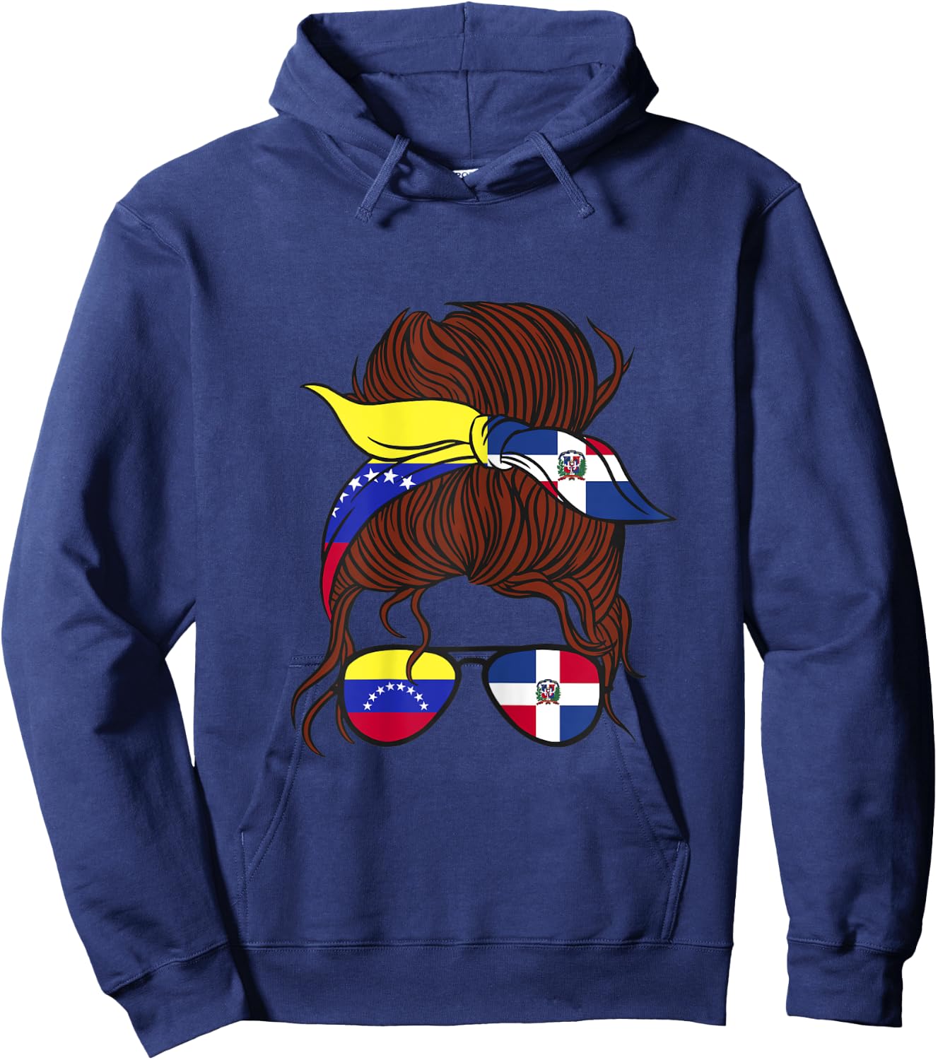 Venezuela and Dominican Mix Half Venezuelan half Dominican Hoodie - Hoodie | Navy